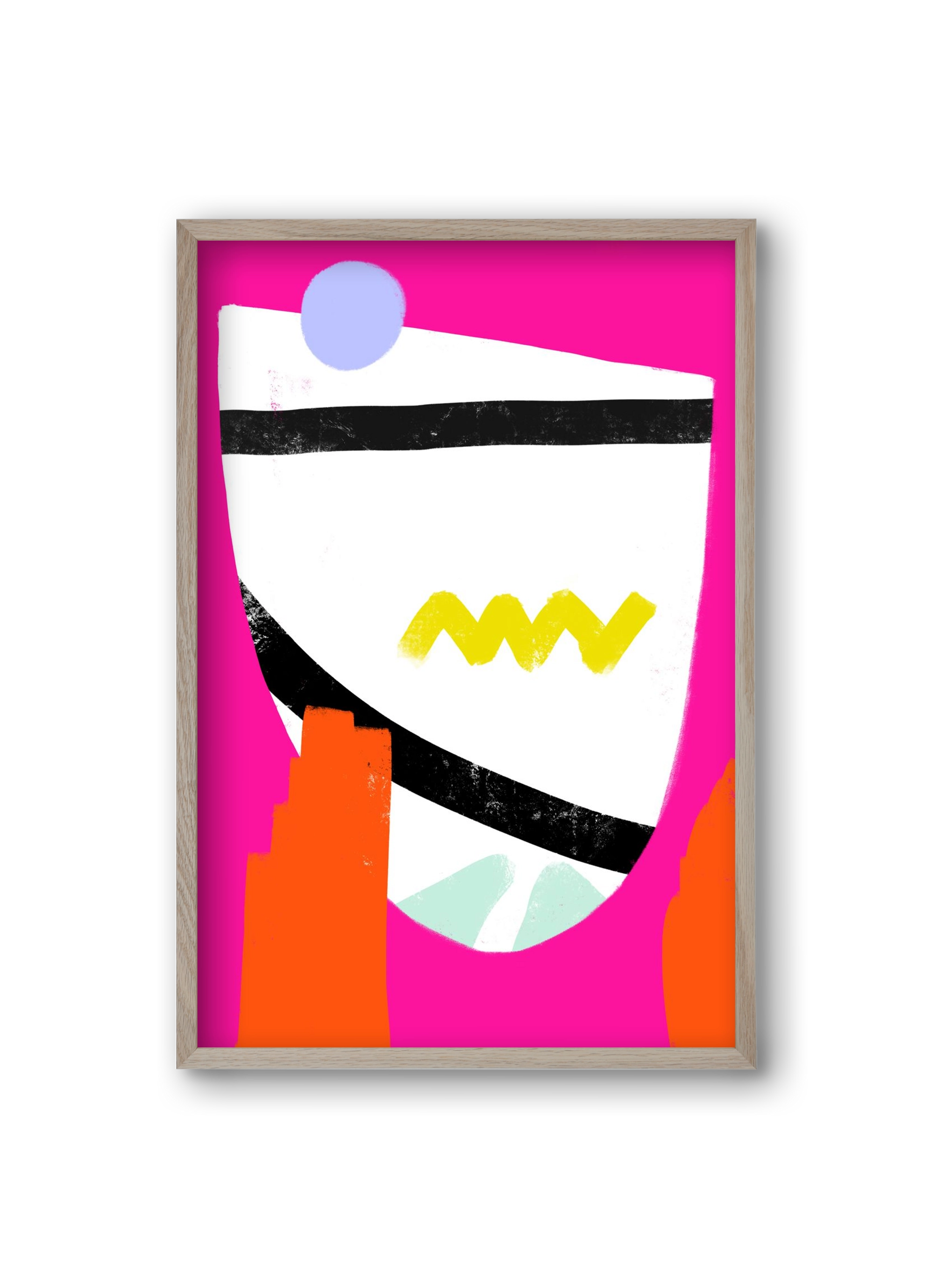 SMILE, 20x30 cm (20x30 cm), Tölgy keret