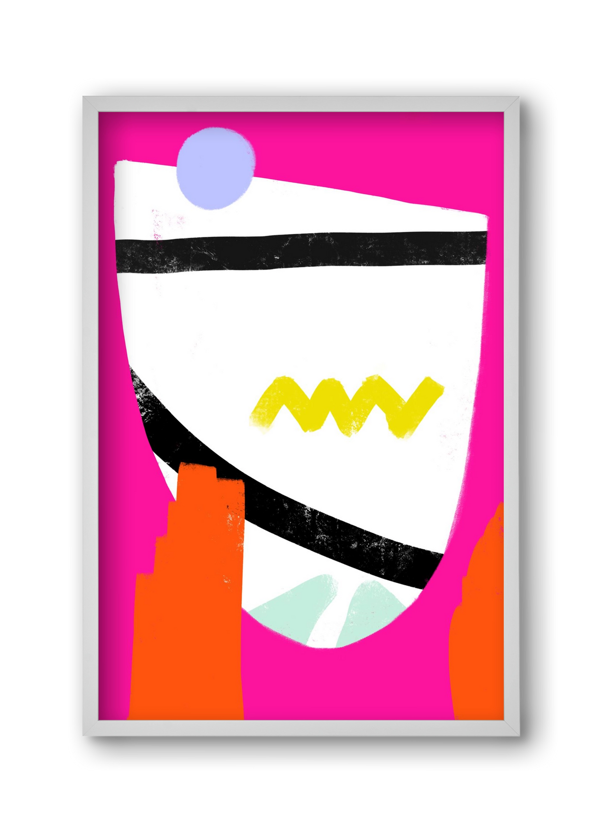 SMILE, 30x45 cm (30x45 cm), Fehér keret