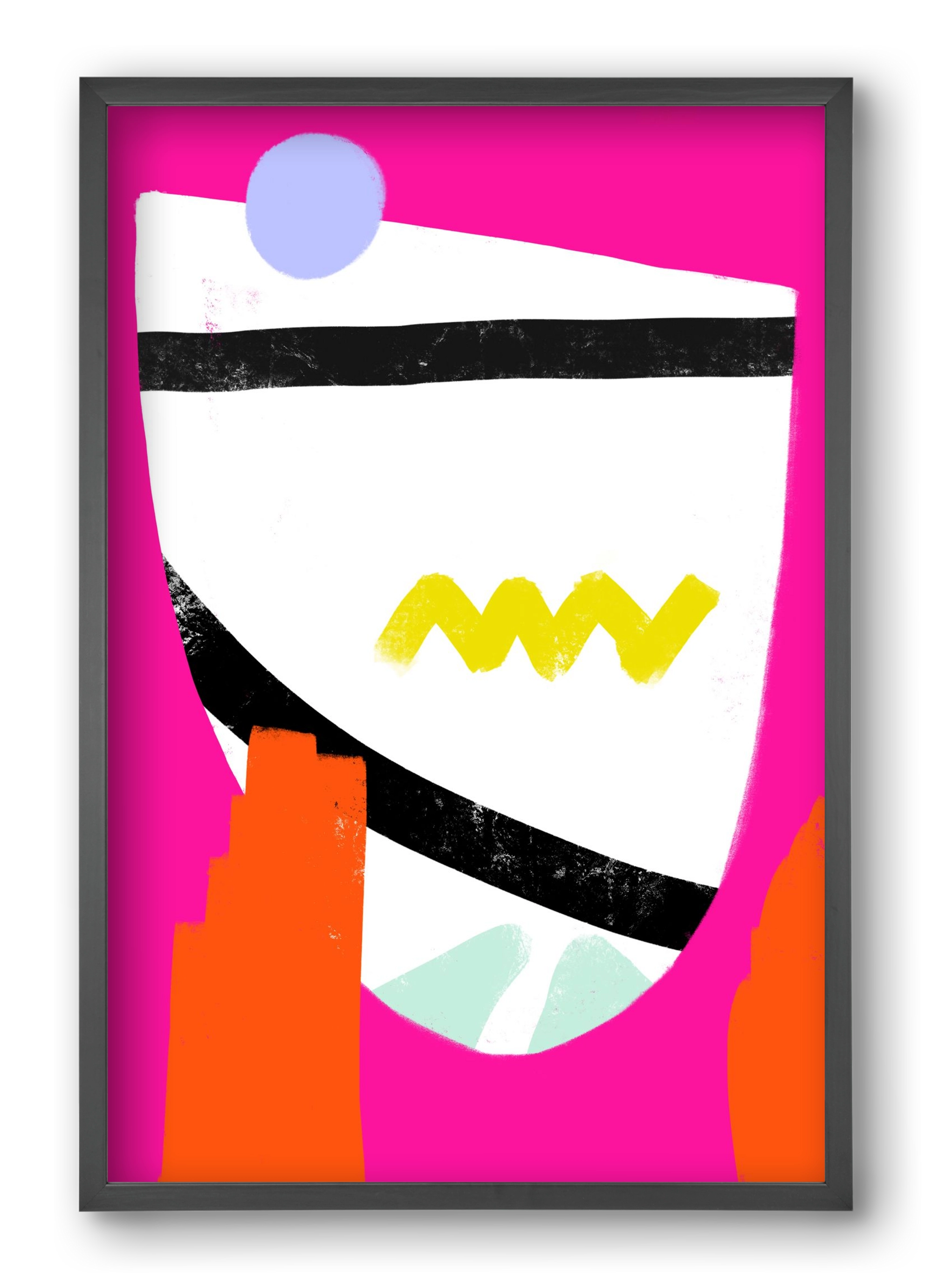 SMILE, 40x60 cm (40x60 cm), Fekete keret