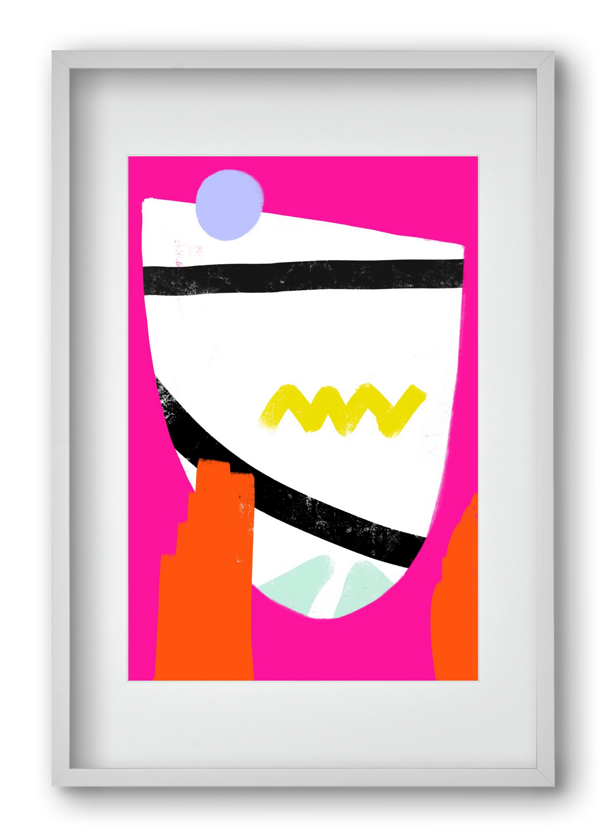 SMILE, 40x60 cm (30x45 cm), Fehér keret, paszpartuval