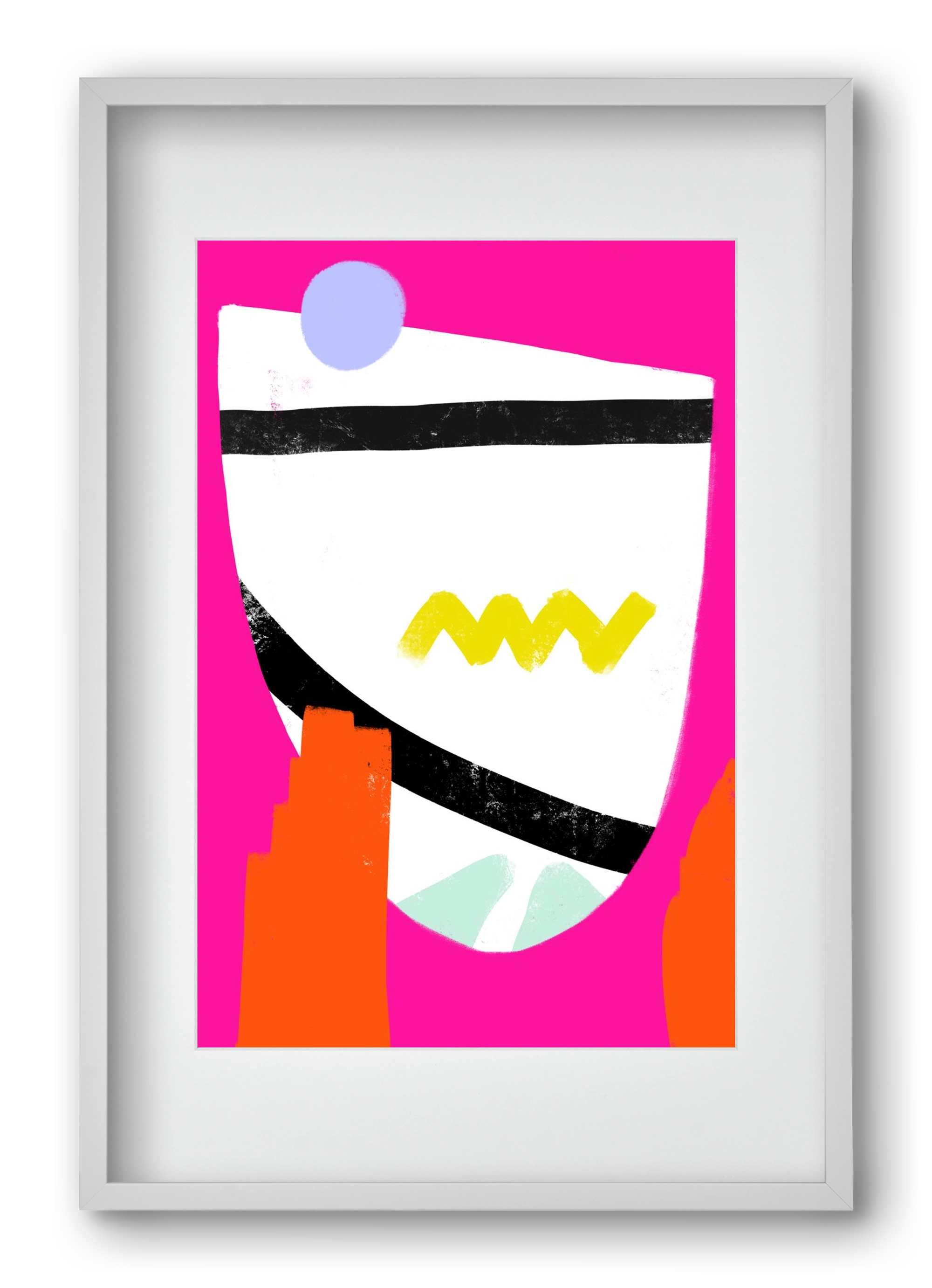 SMILE, 40x60 cm (30x45 cm), Fehér keret, paszpartuval