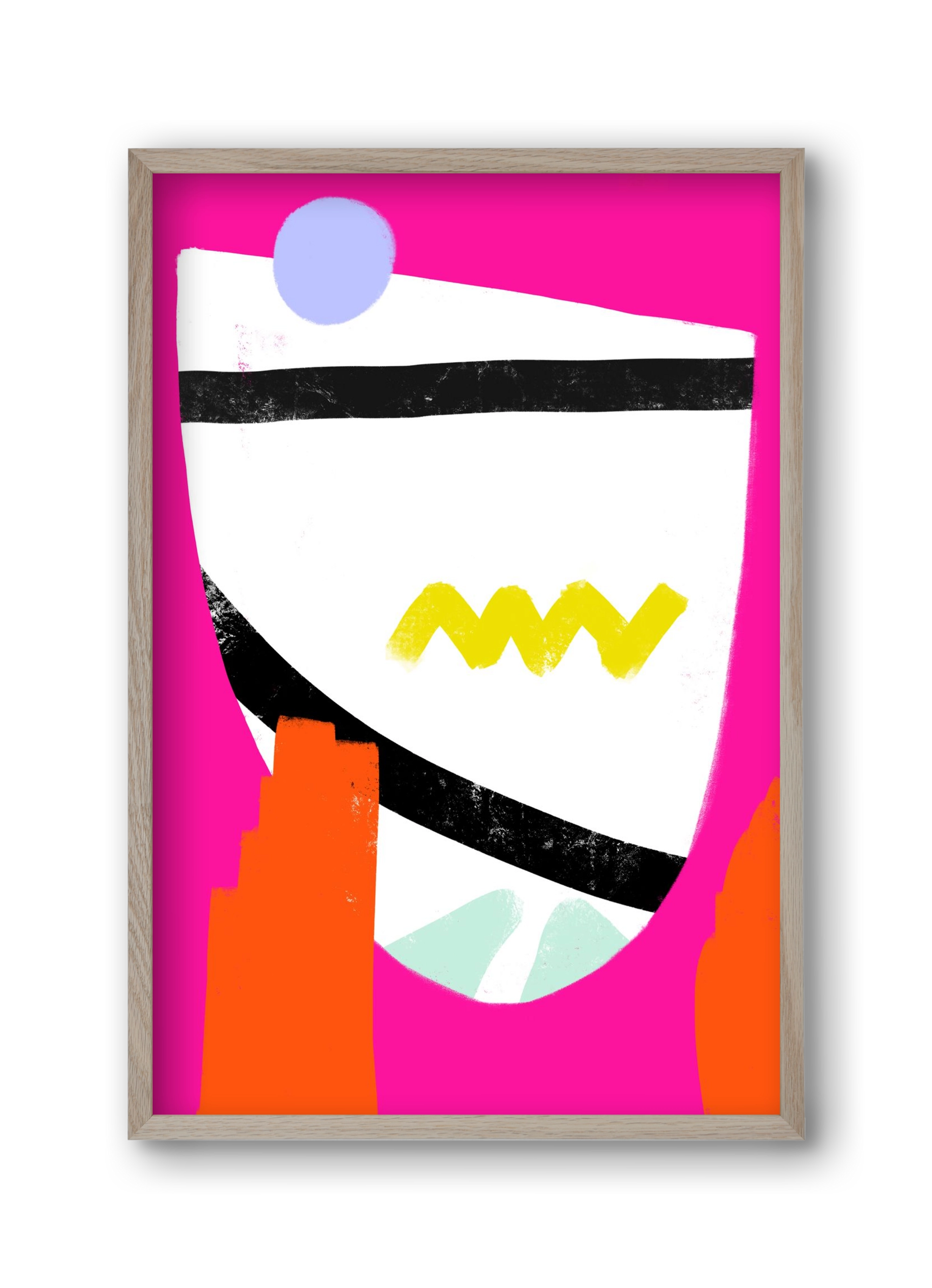 SMILE, 30x45 cm (30x45 cm), Tölgy keret