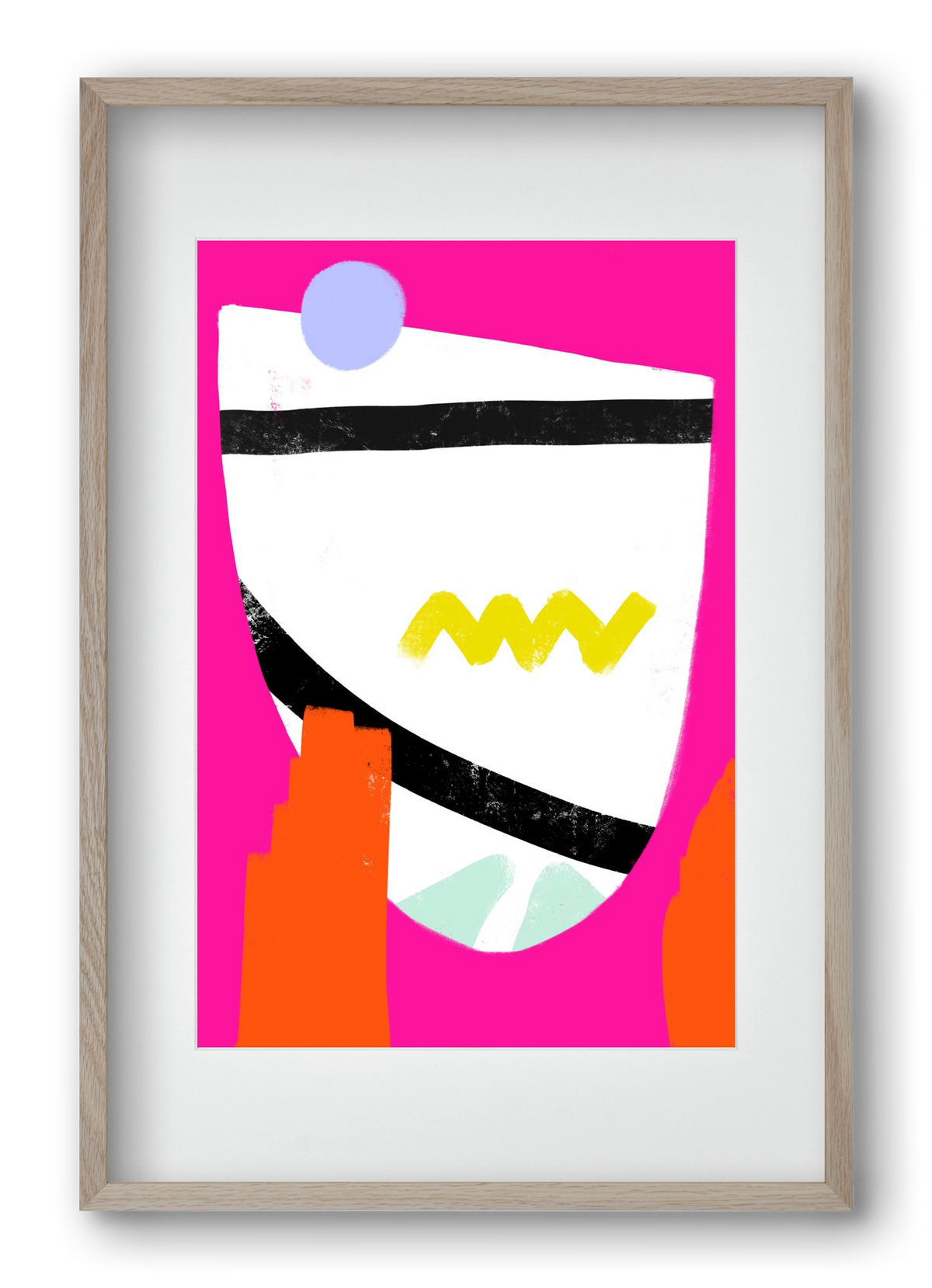 SMILE, 40x60 cm (30x45 cm), Tölgy keret, paszpartuval