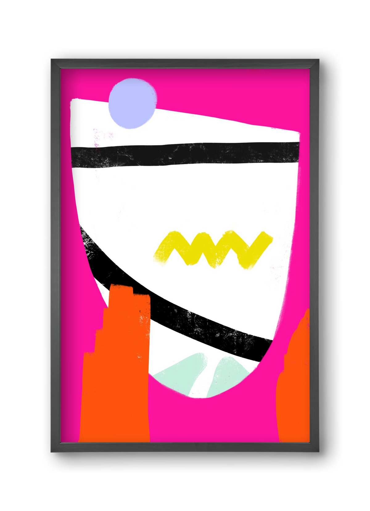 SMILE, 30x45 cm (30x45 cm), Fekete keret