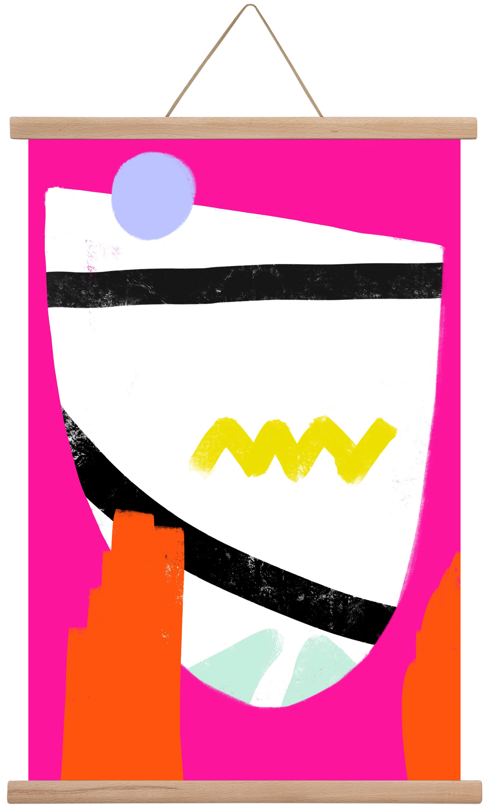 SMILE, 40x60 cm (40x60 cm), Tölgy akasztó