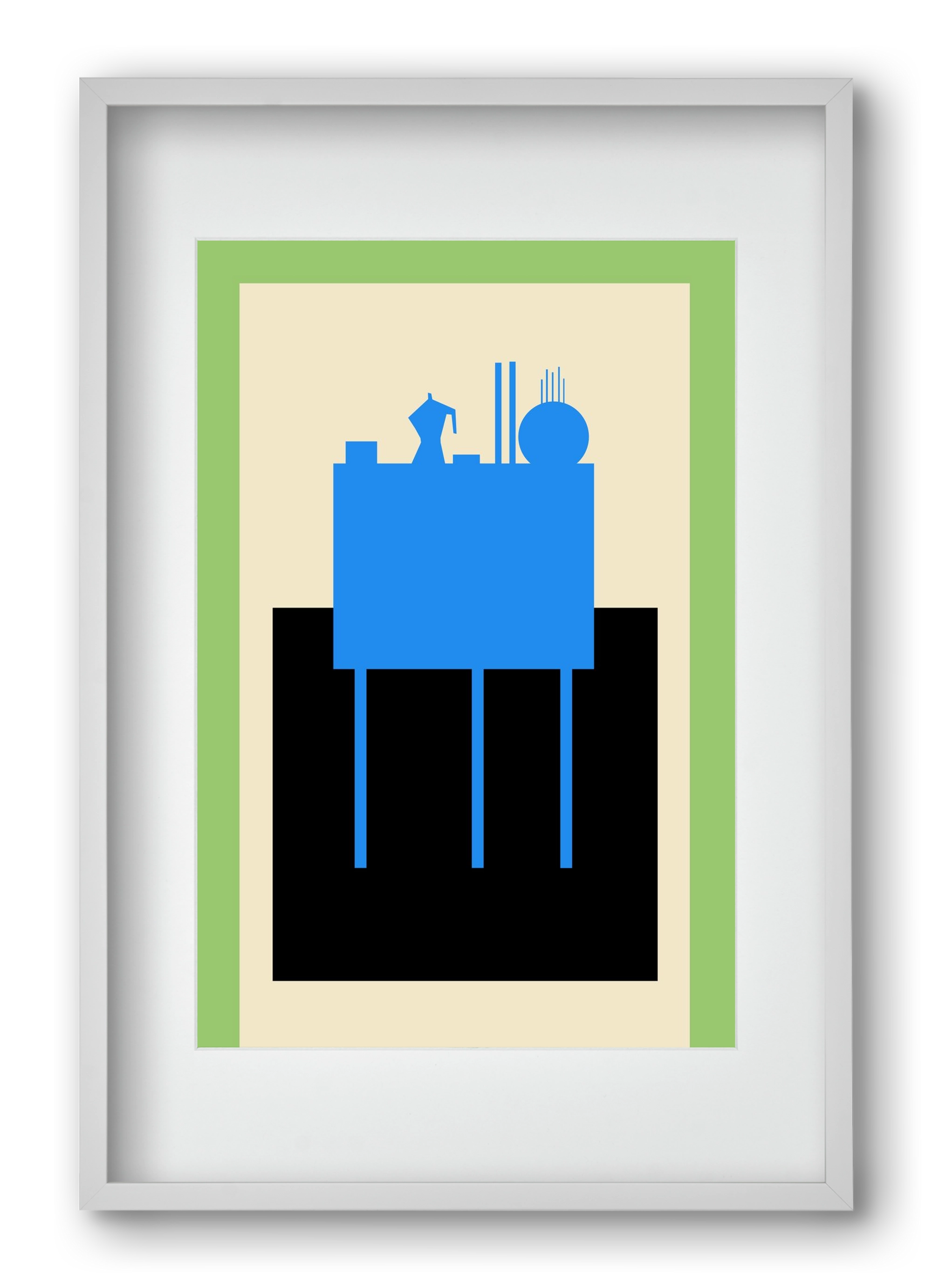 BLUE STILL LIFE, 40x60 cm (30x45 cm), Fehér keret, paszpartuval