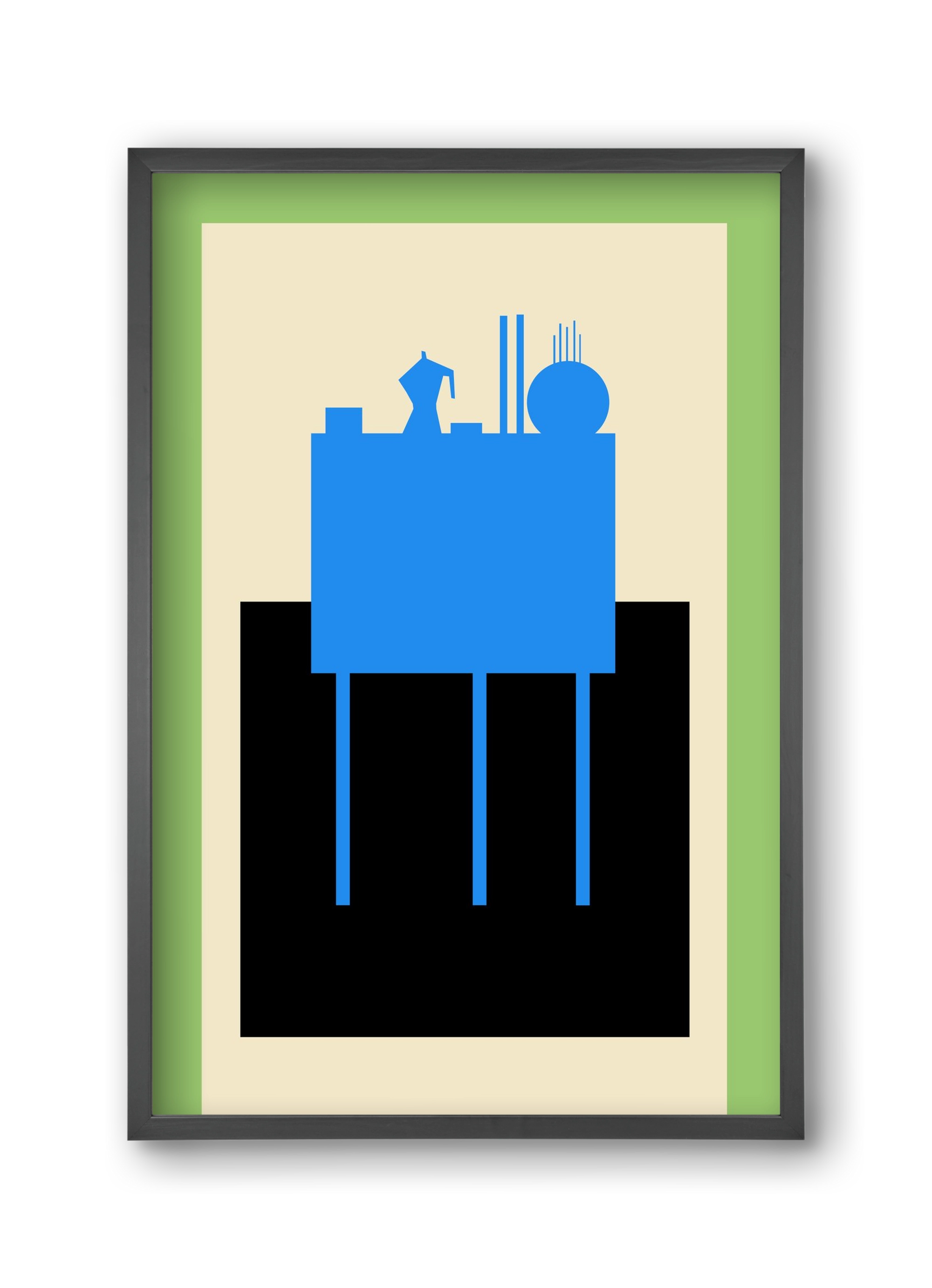 BLUE STILL LIFE, 30x45 cm (30x45 cm), Fekete keret