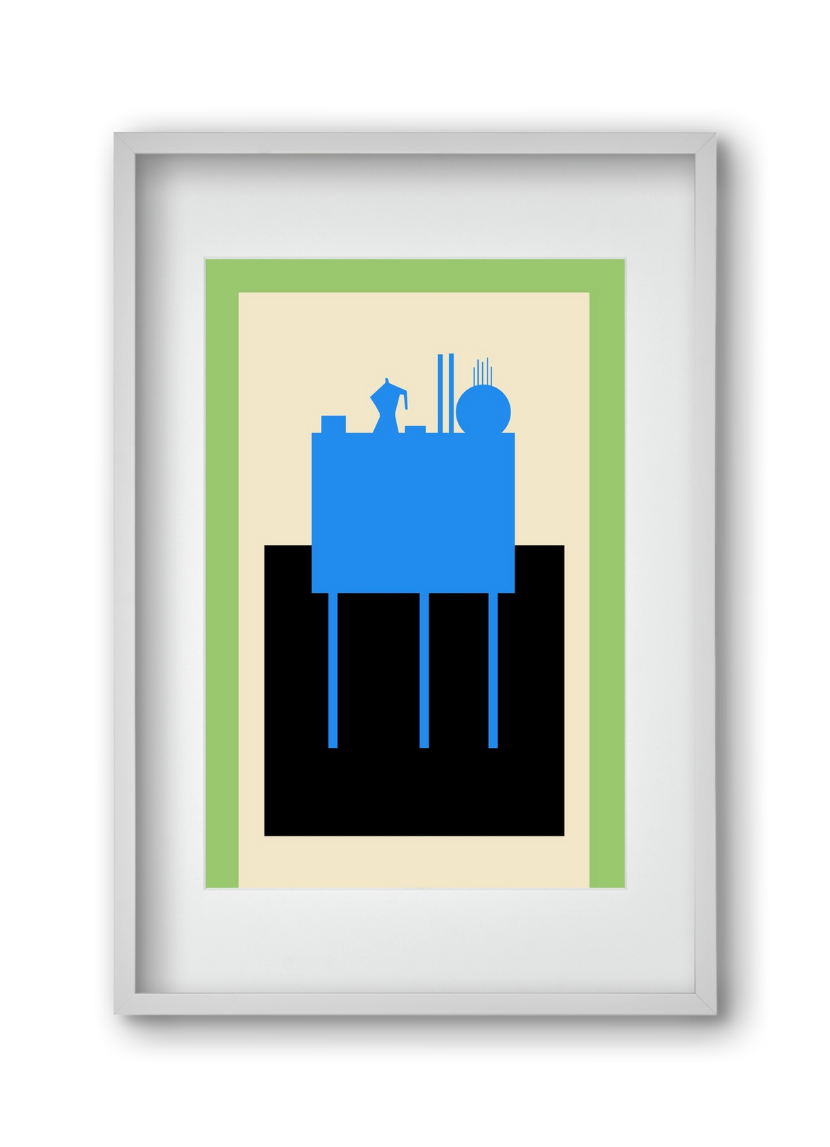 BLUE STILL LIFE, 30x45 cm (20x30 cm), Fehér keret, paszpartuval