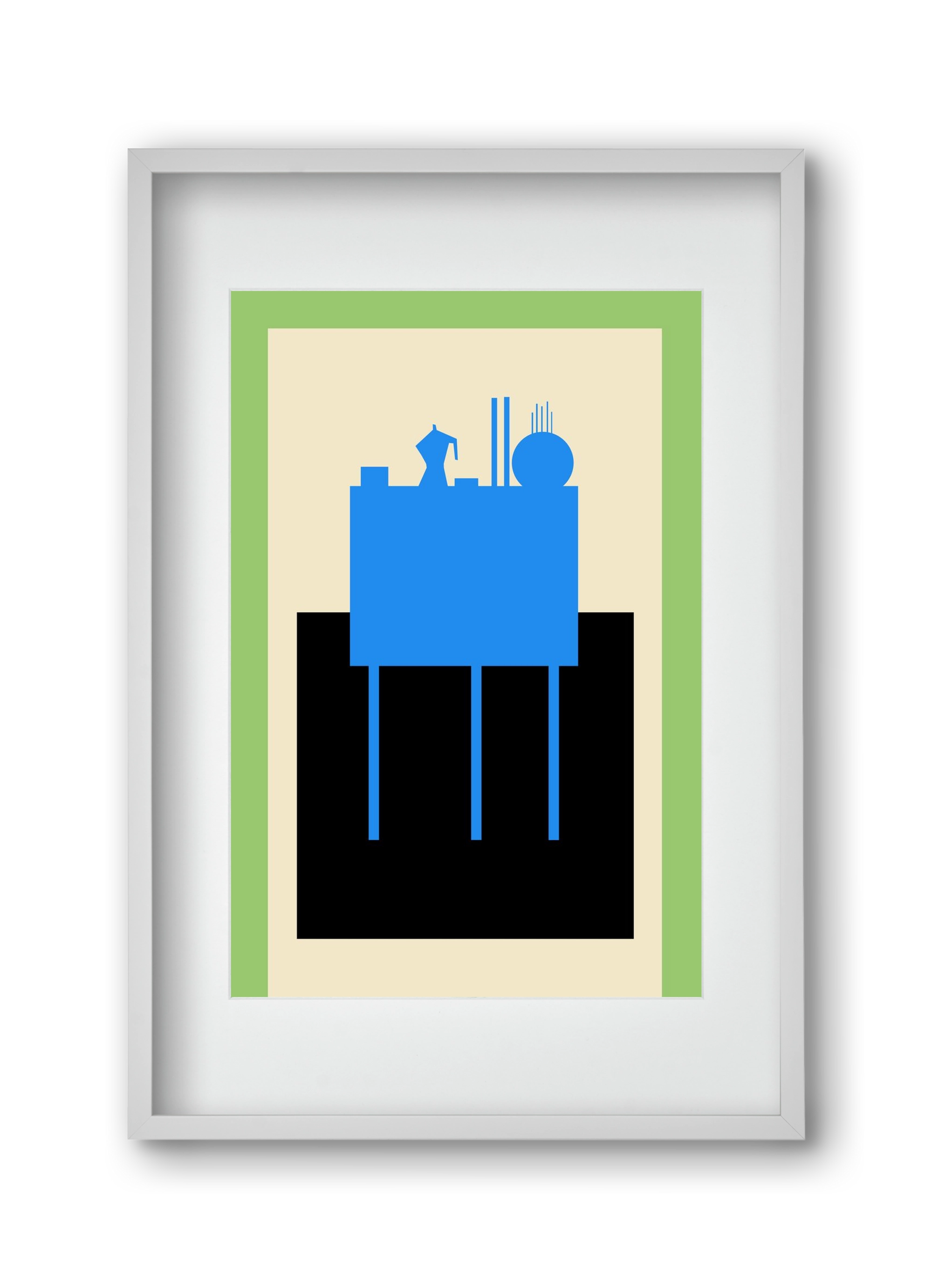 BLUE STILL LIFE, 30x45 cm (20x30 cm), Fehér keret, paszpartuval