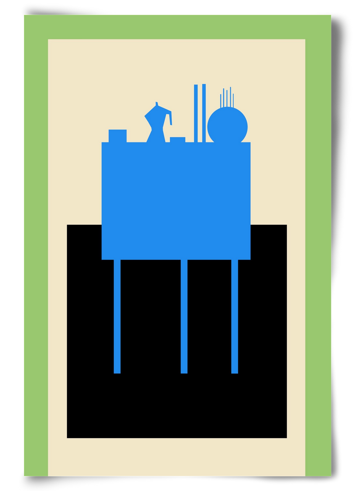 BLUE STILL LIFE, 60x90 cm, Keret nélkül