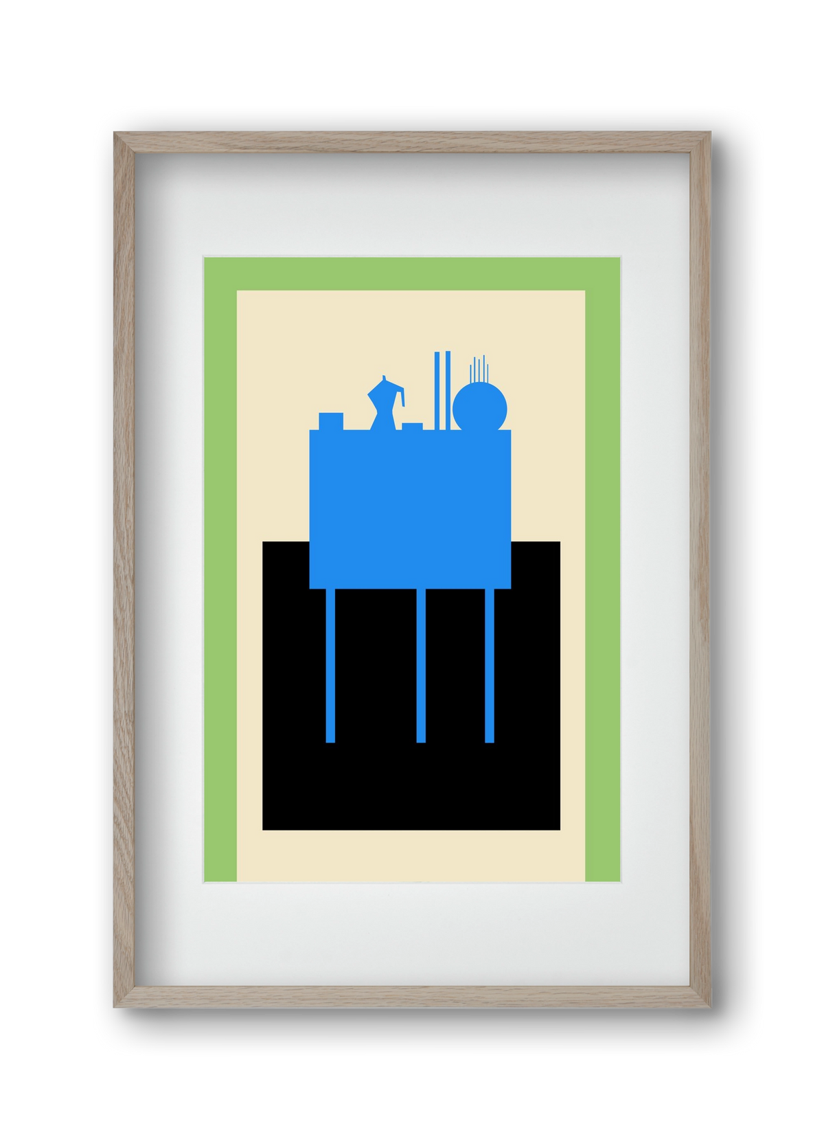 BLUE STILL LIFE, 30x45 cm (20x30 cm), Tölgy keret, paszpartuval