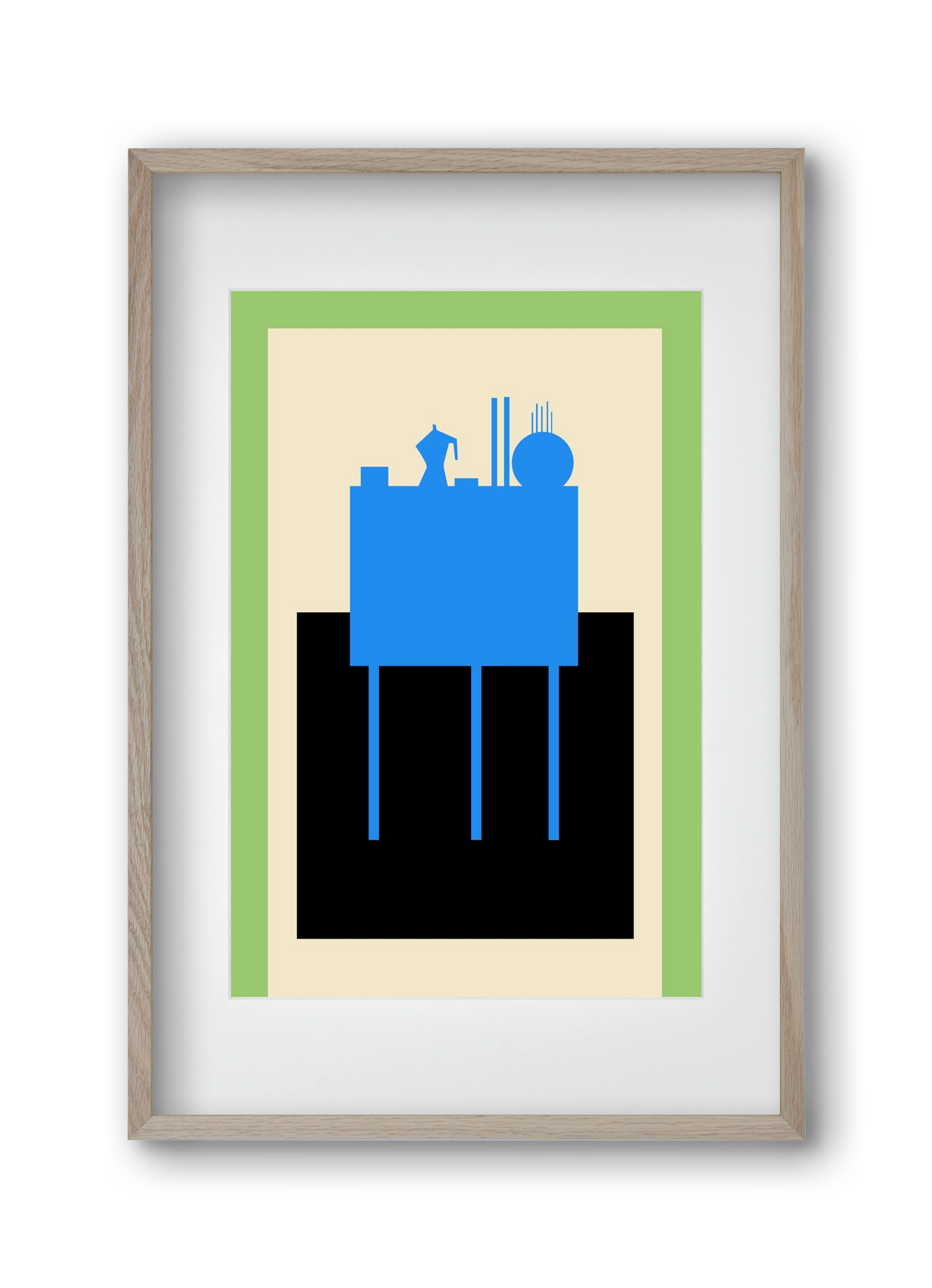 BLUE STILL LIFE, 30x45 cm (20x30 cm), Tölgy keret, paszpartuval