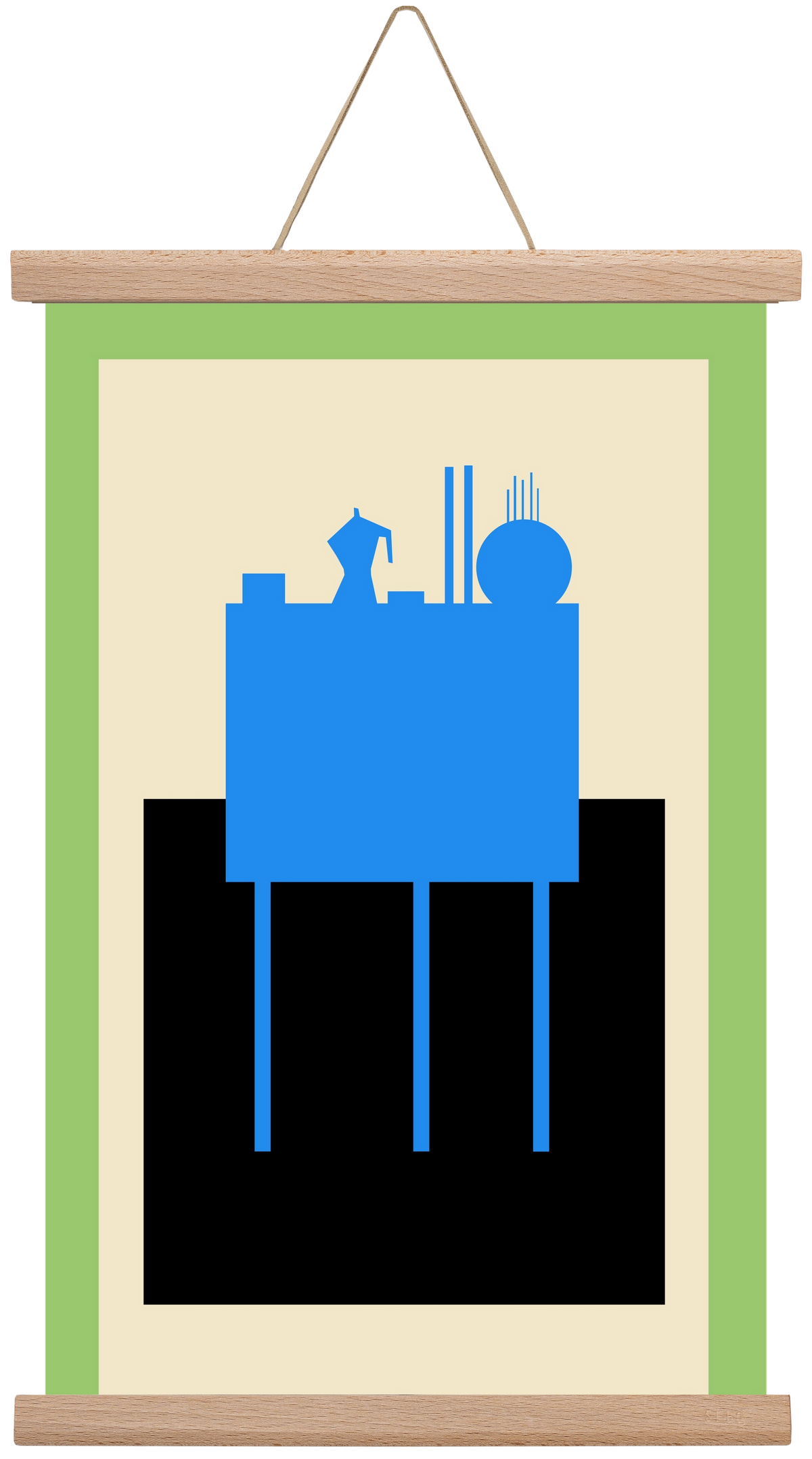 BLUE STILL LIFE, 30x45 cm (30x45 cm), Tölgy akasztó