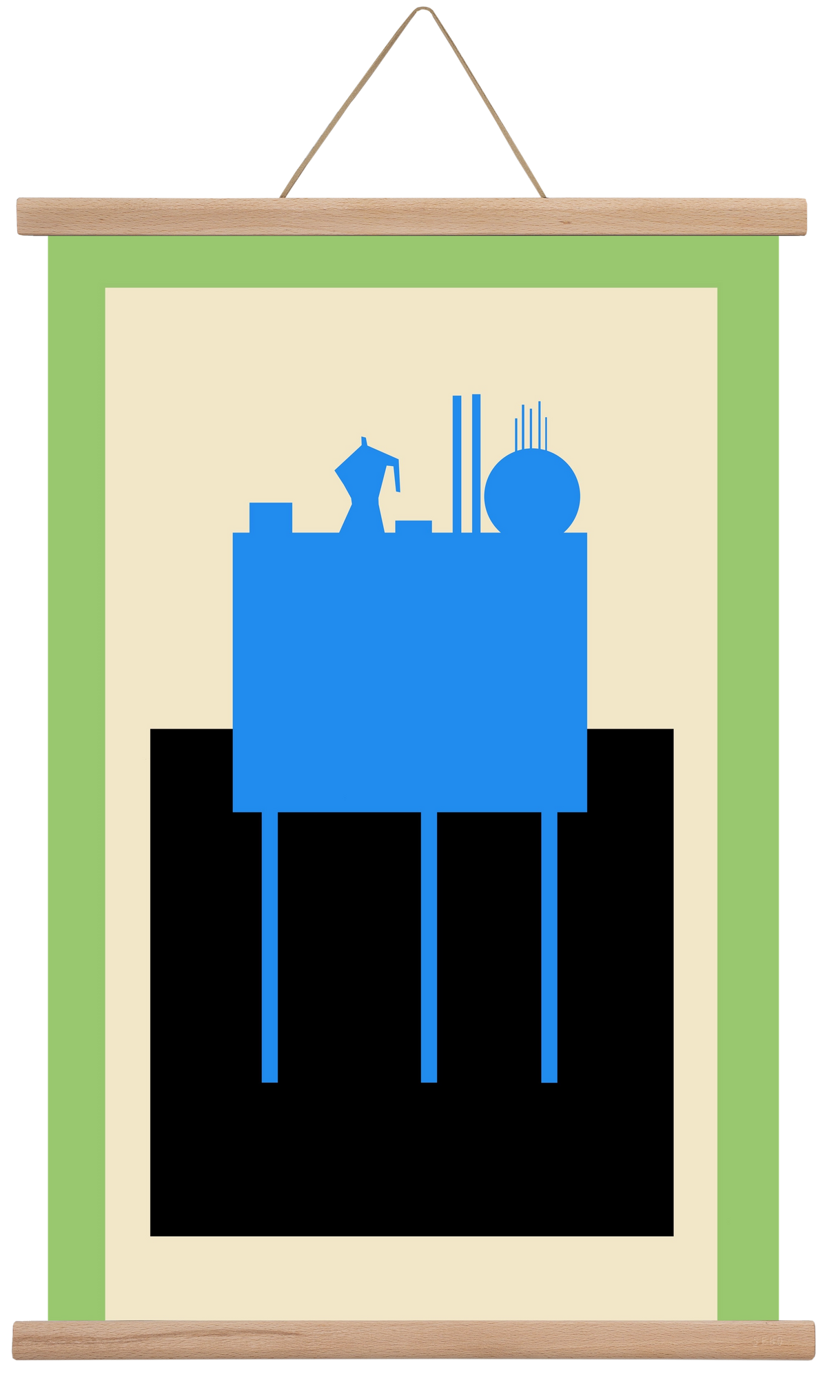 BLUE STILL LIFE, 40x60 cm (40x60 cm), Tölgy akasztó