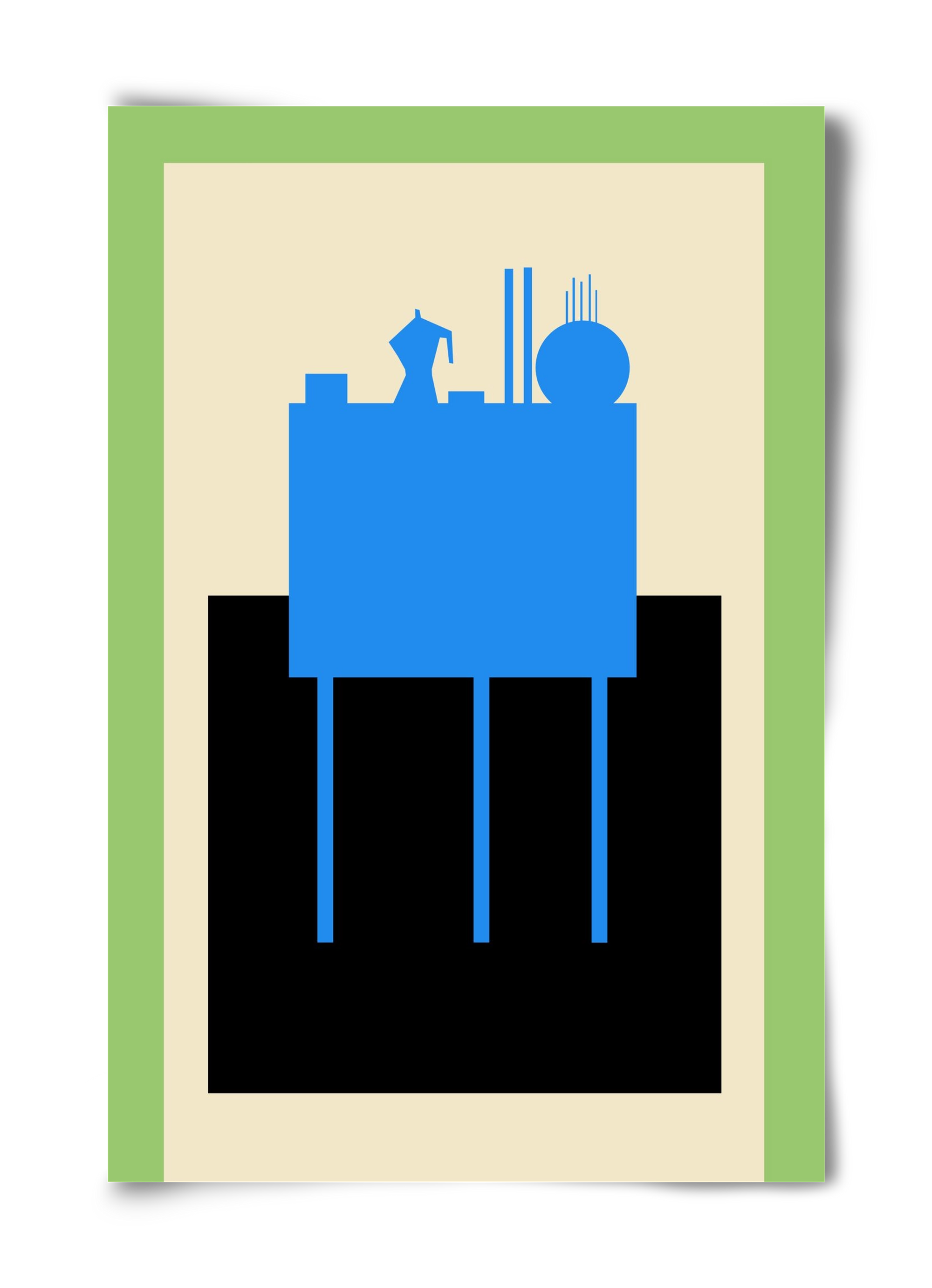 BLUE STILL LIFE, 40x60 cm, Keret nélkül