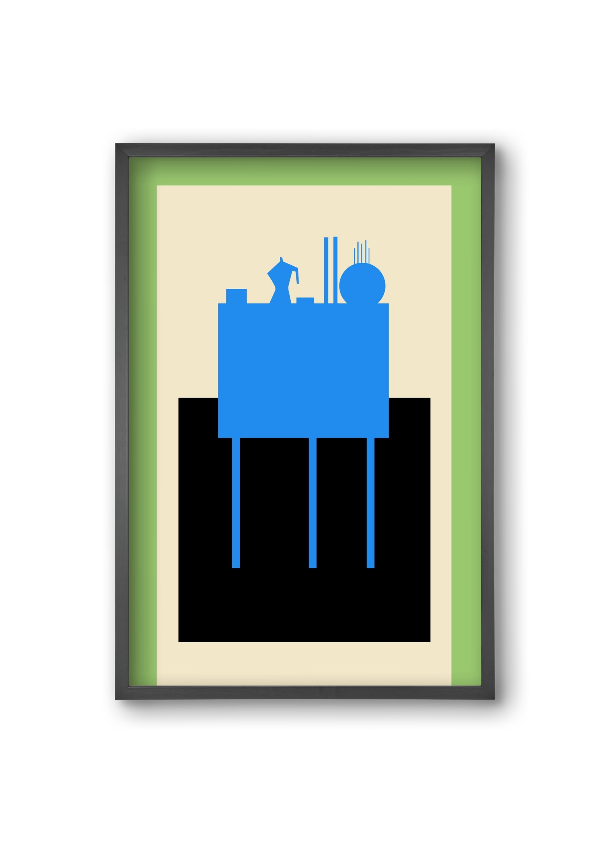 BLUE STILL LIFE, 20x30 cm (20x30 cm), Fekete keret