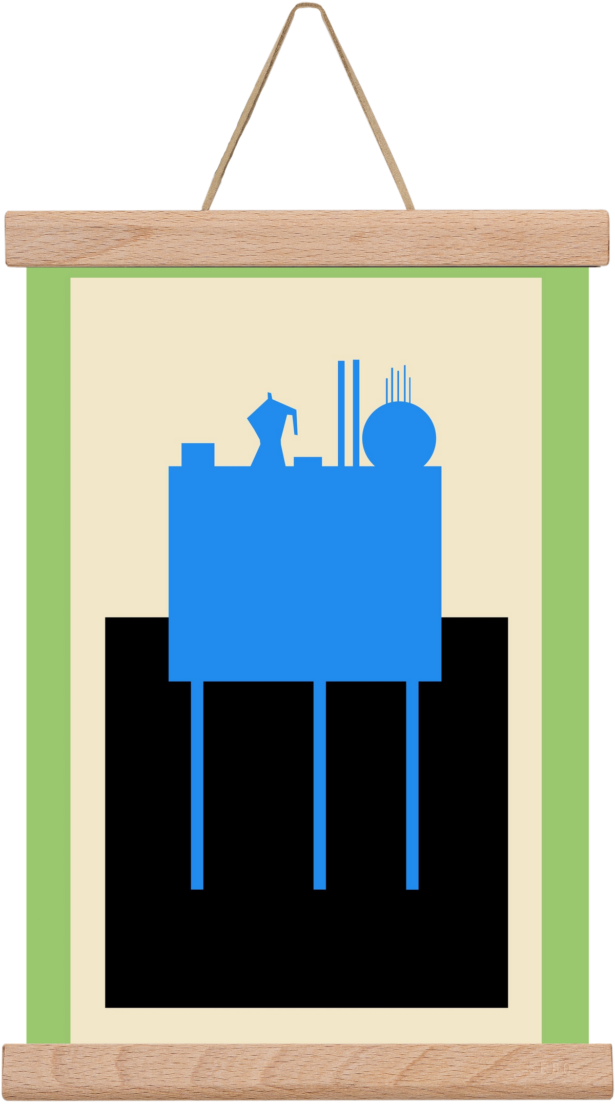 BLUE STILL LIFE, 20x30 cm (20x30 cm), Tölgy akasztó