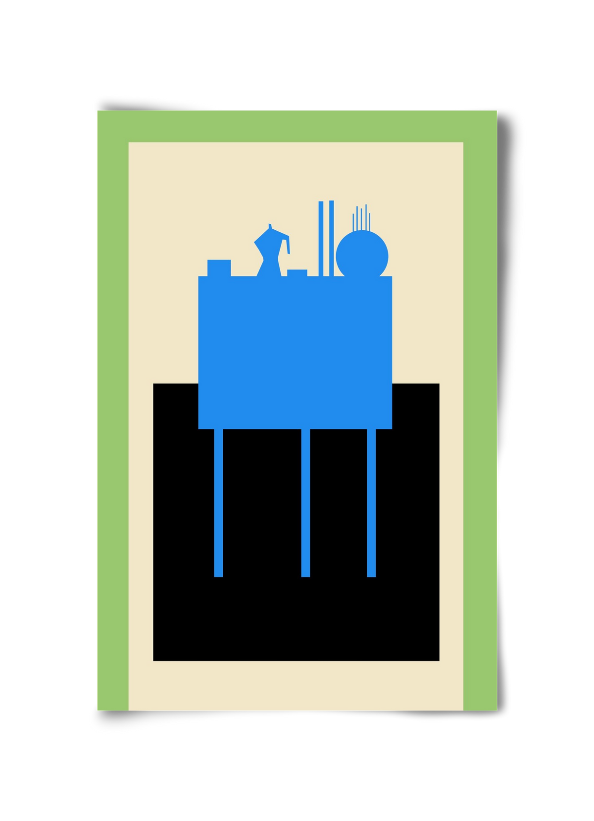 BLUE STILL LIFE, 30x45 cm, Keret nélkül