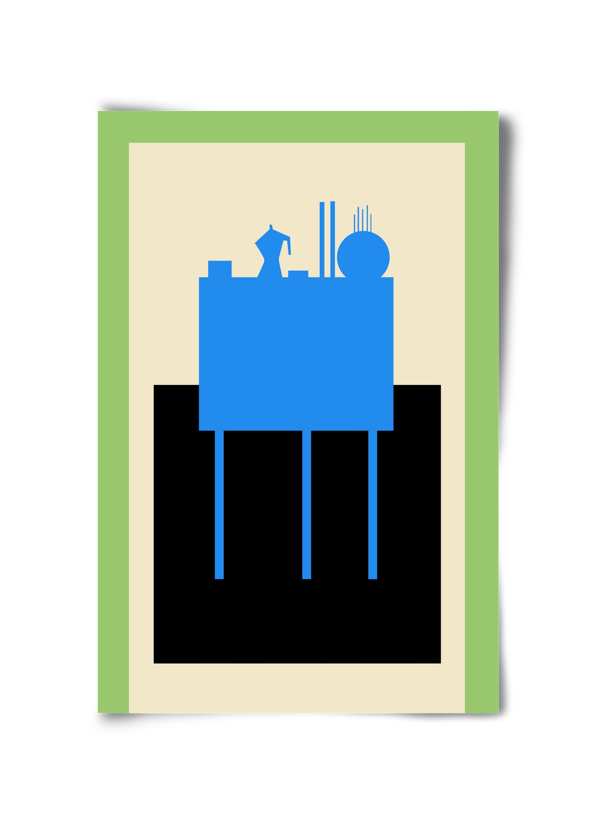 BLUE STILL LIFE, 30x45 cm, Keret nélkül