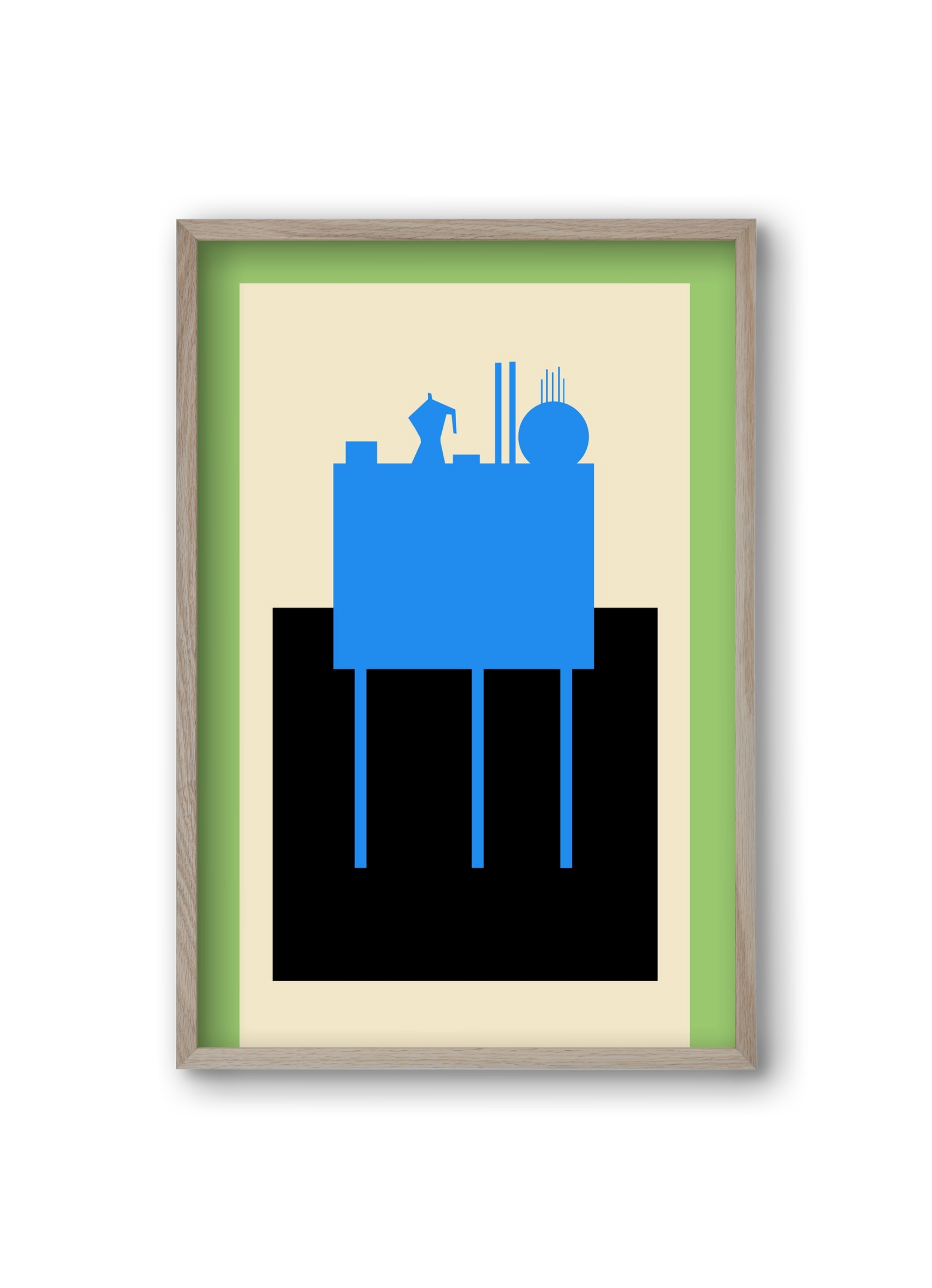 BLUE STILL LIFE, 20x30 cm (20x30 cm), Tölgy keret