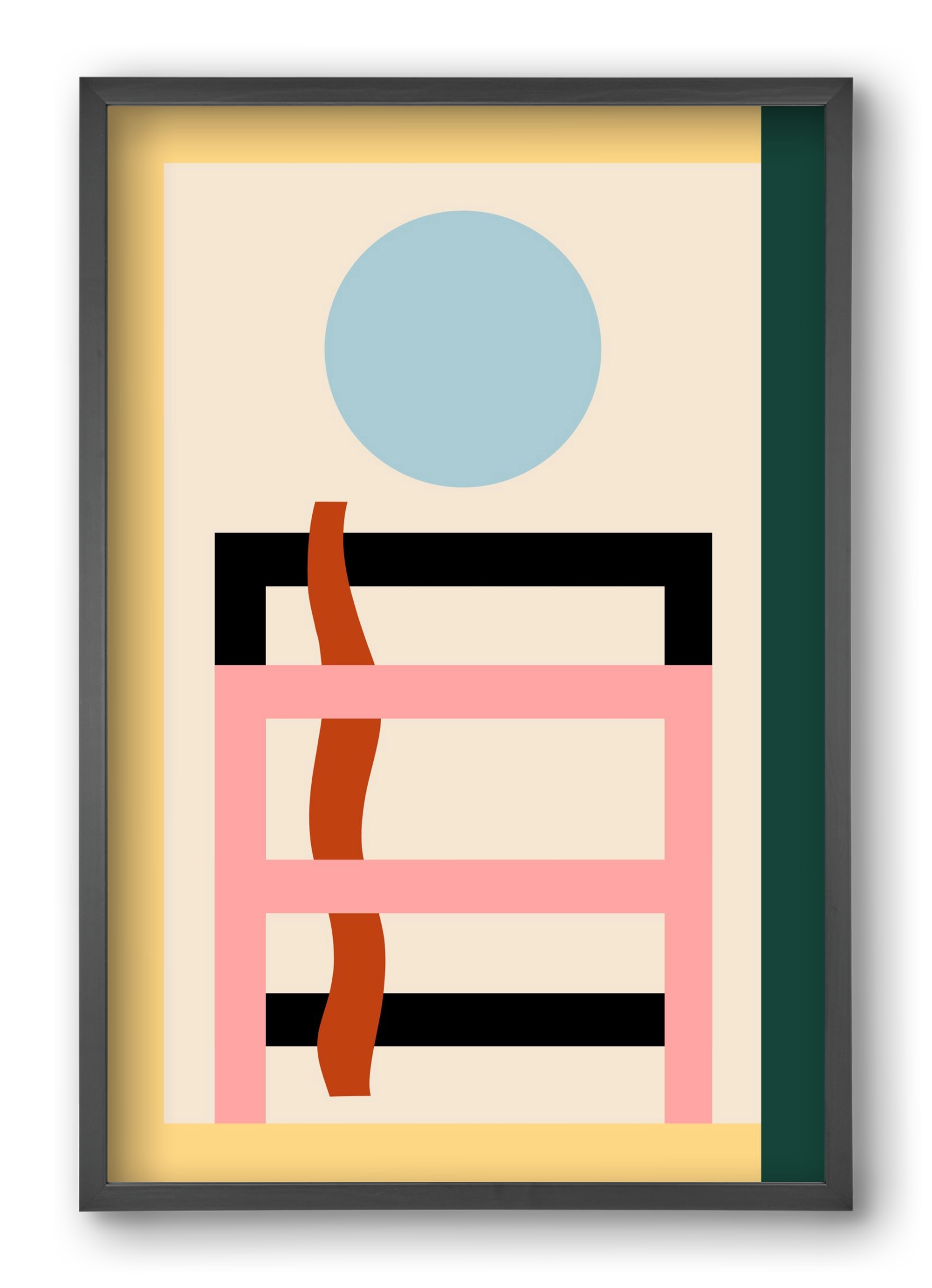 Moonrise, 40x60 cm (40x60 cm), Fekete keret