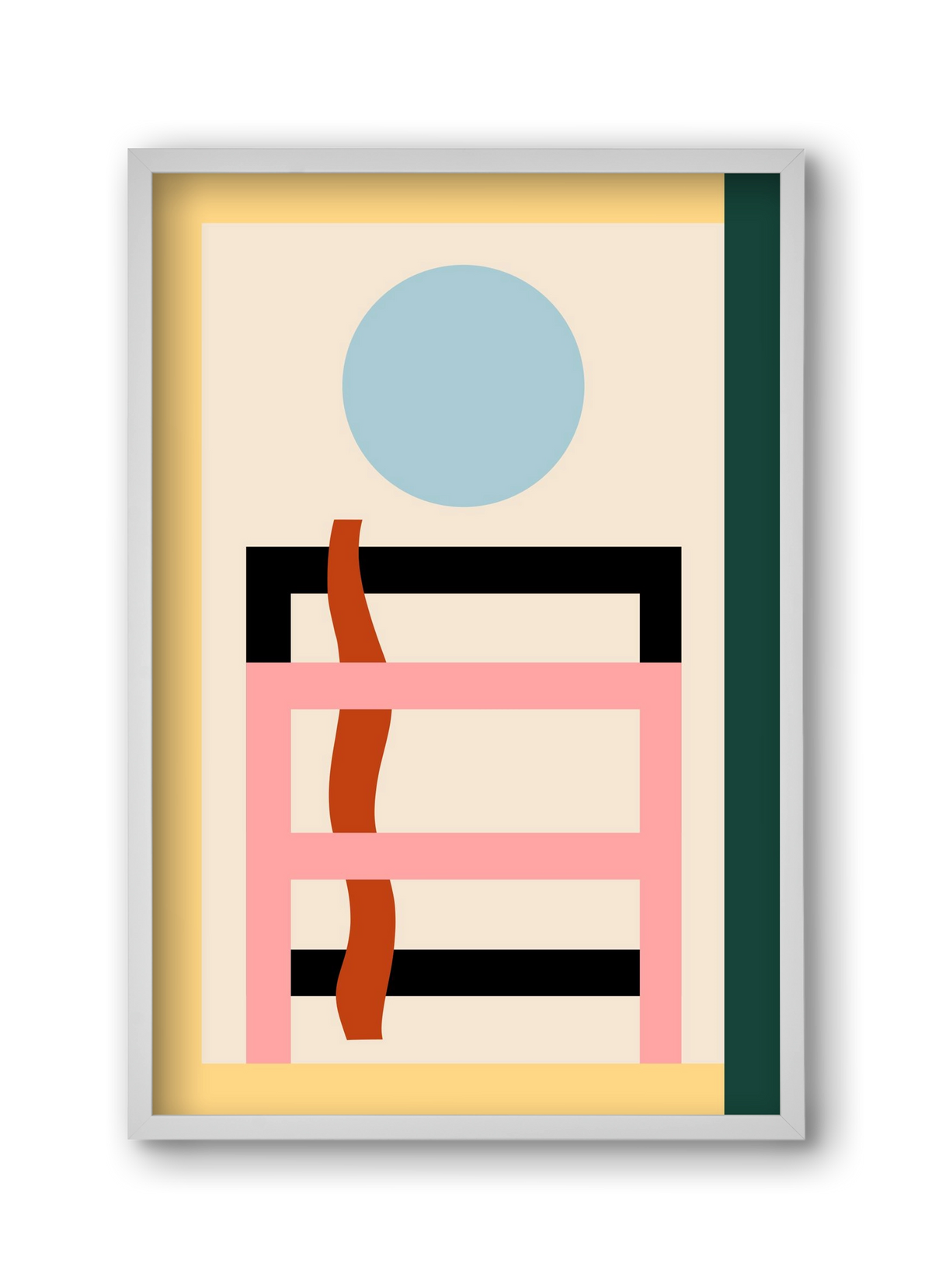 Moonrise, 30x45 cm (30x45 cm), Fehér keret