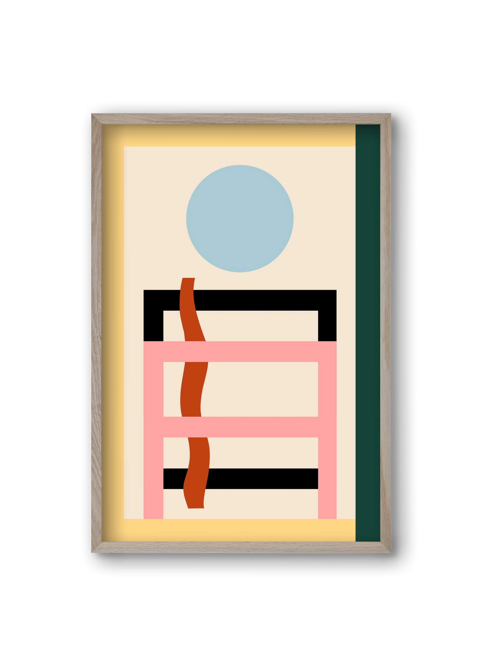 Moonrise, 20x30 cm (20x30 cm), Tölgy keret