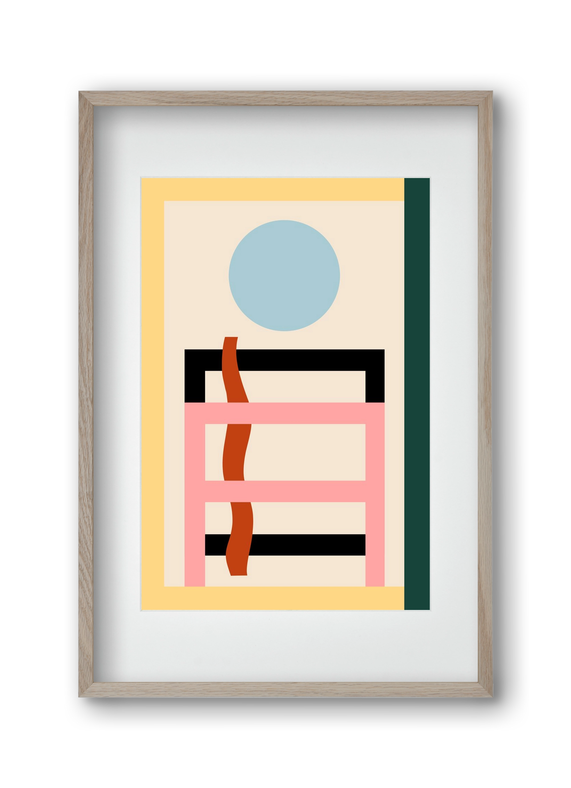 Moonrise, 30x45 cm (20x30 cm), Tölgy keret, paszpartuval