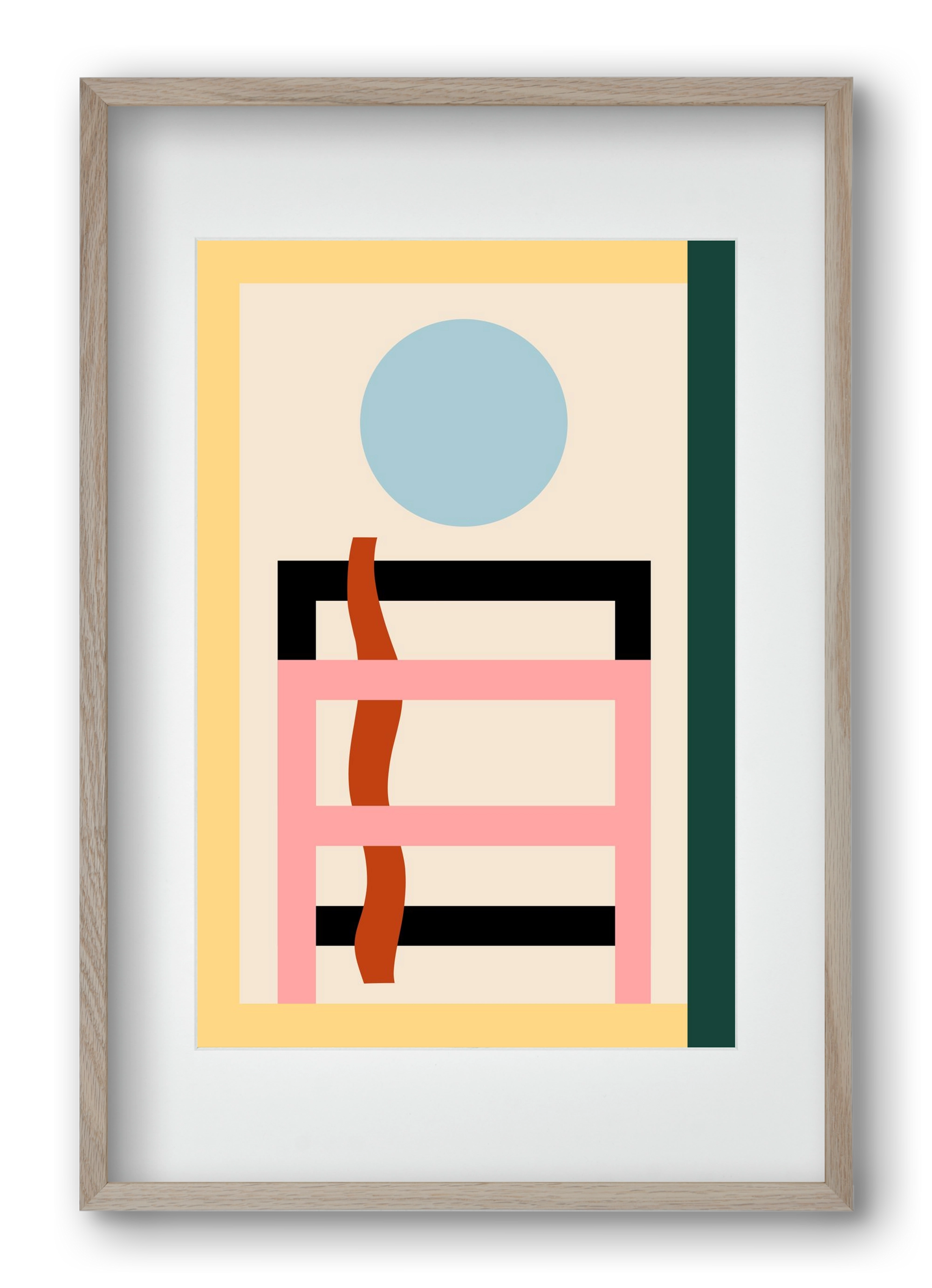 Moonrise, 40x60 cm (30x45 cm), Tölgy keret, paszpartuval