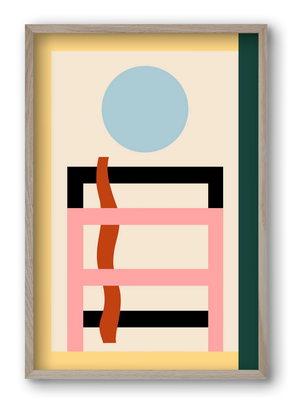 Moonrise, 40x60 cm (40x60 cm), Tölgy keret