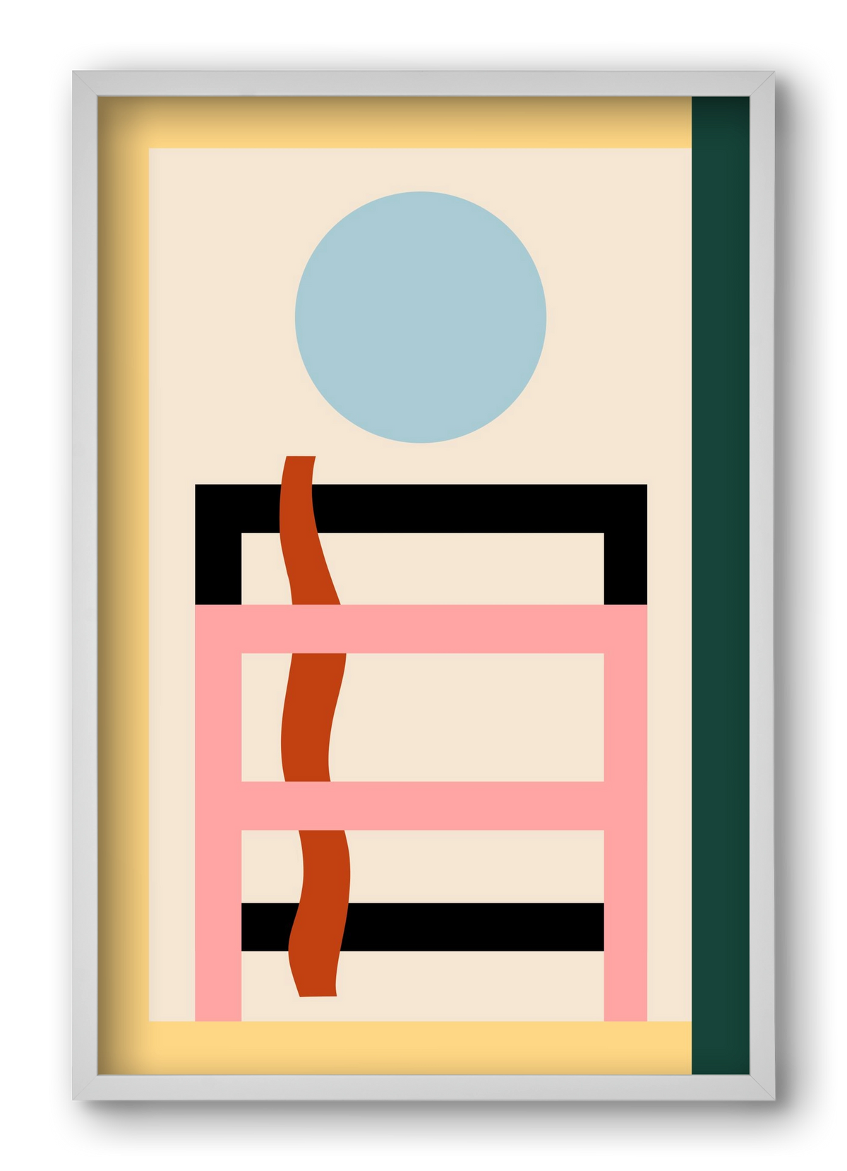 Moonrise, 40x60 cm (40x60 cm), Fehér keret