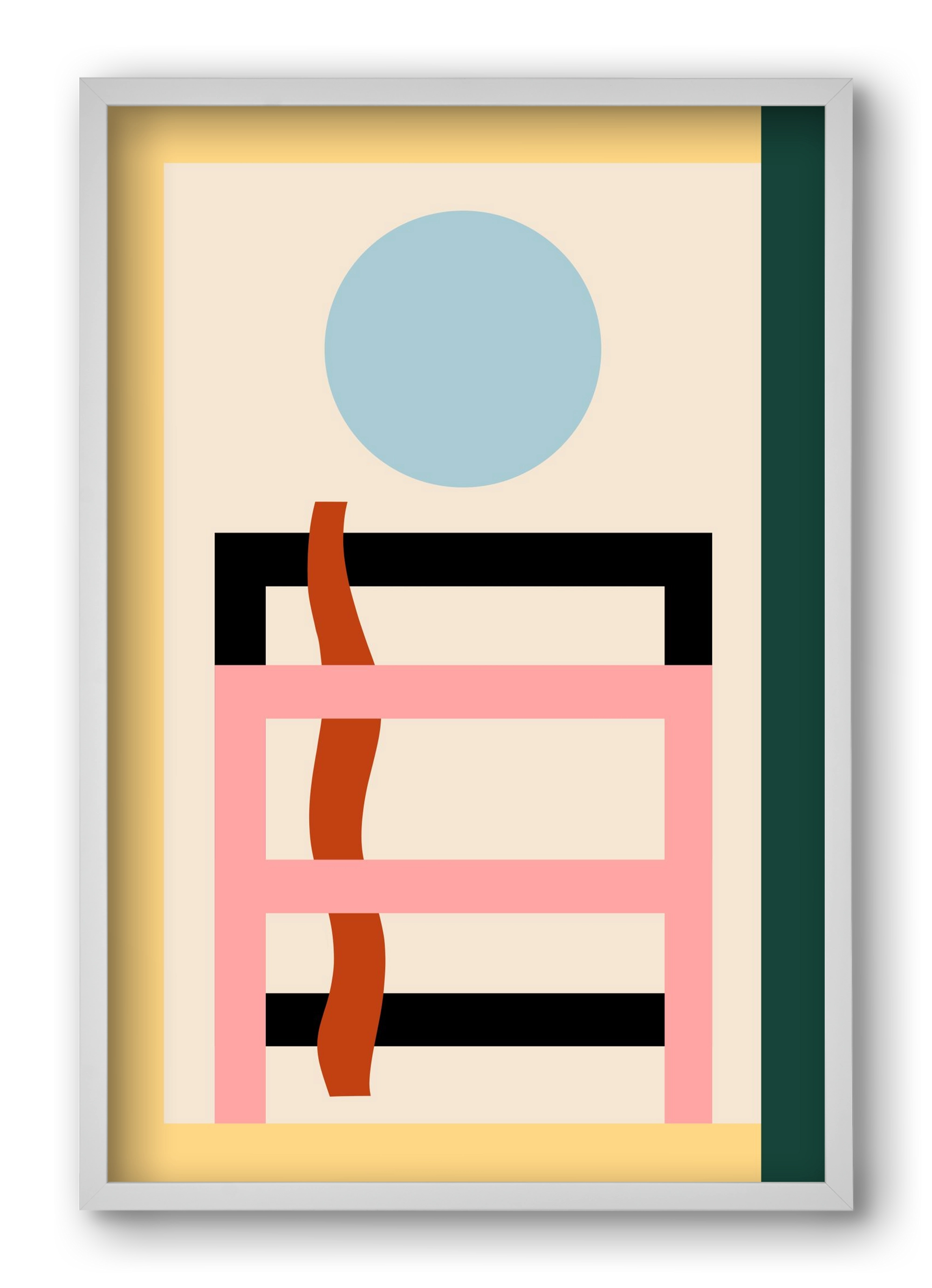 Moonrise, 40x60 cm (40x60 cm), Fehér keret