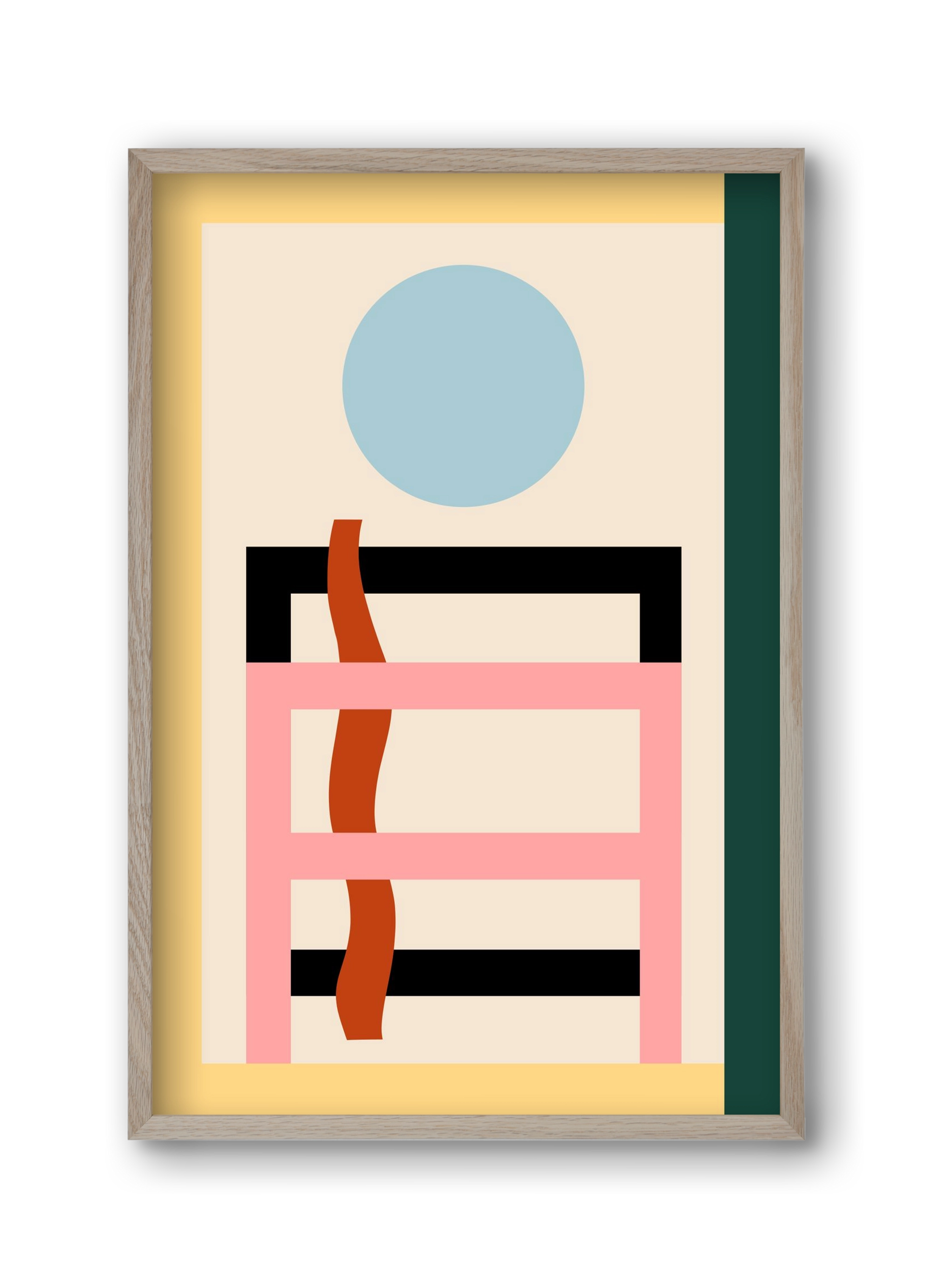 Moonrise, 30x45 cm (30x45 cm), Tölgy keret