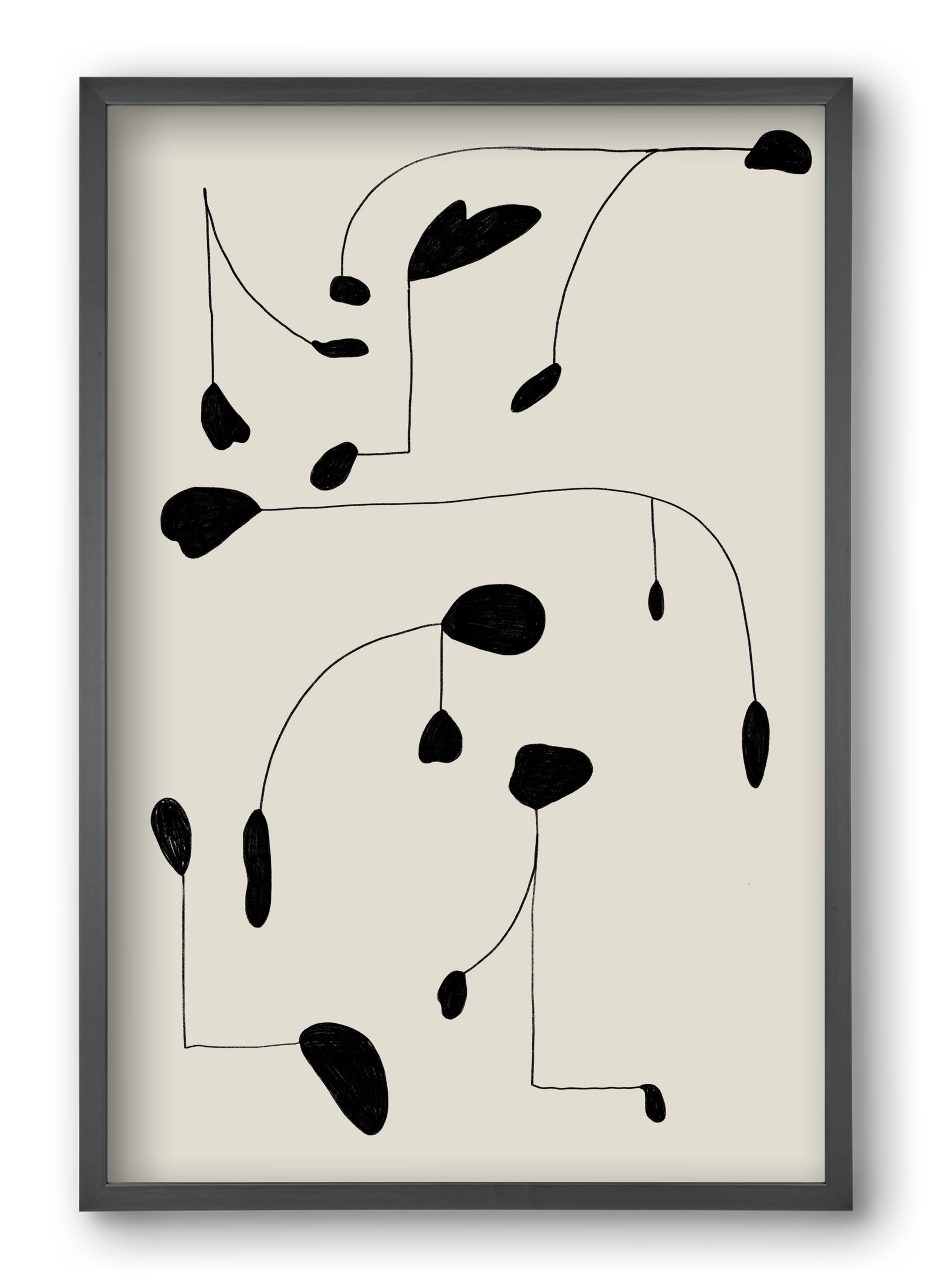 Mobile, 40x60 cm (40x60 cm), Fekete keret