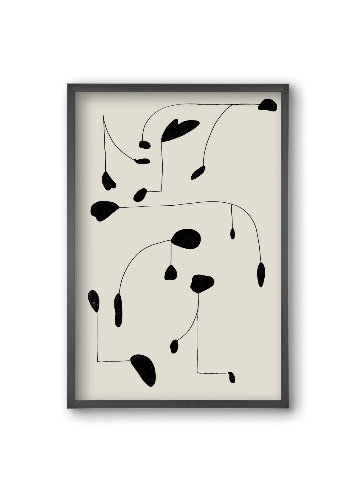 Mobile, 20x30 cm (20x30 cm), Fekete keret