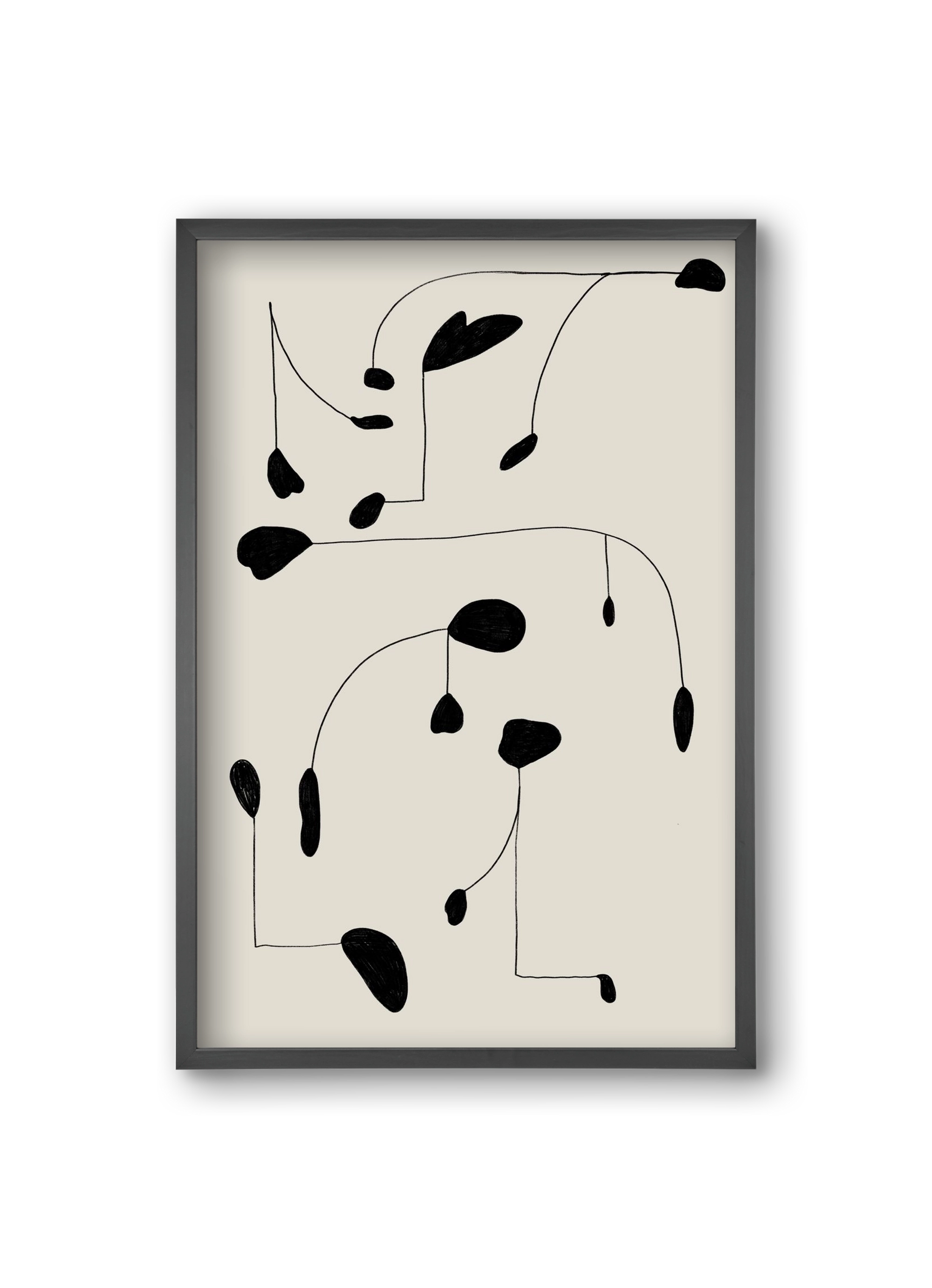 Mobile, 20x30 cm (20x30 cm), Fekete keret