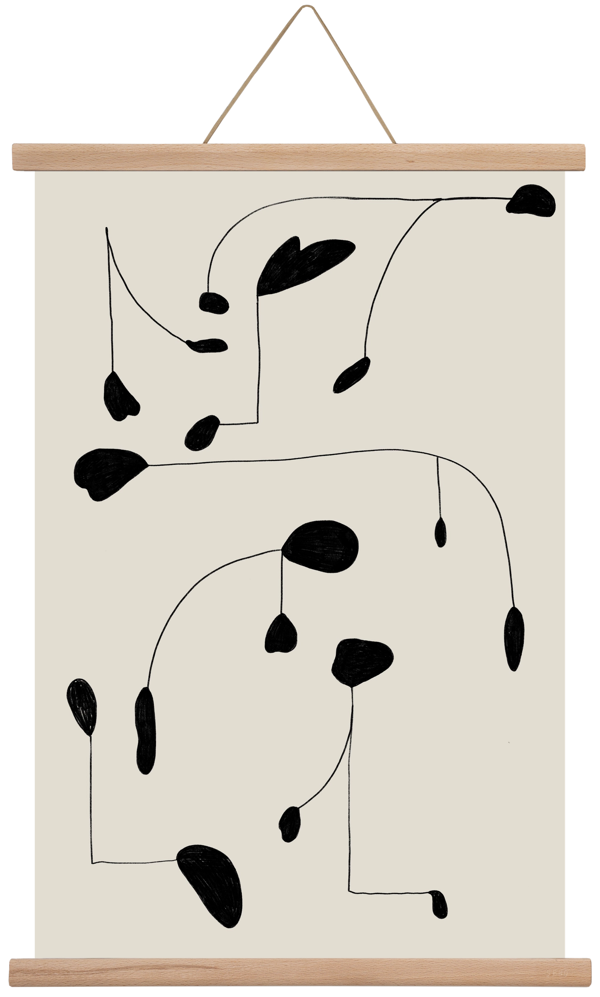 Mobile, 40x60 cm (40x60 cm), Tölgy akasztó