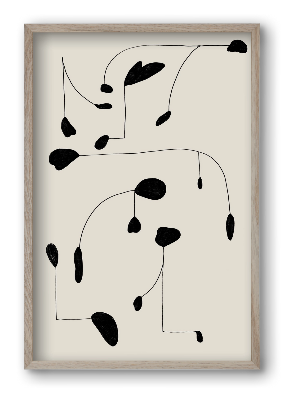 Mobile, 40x60 cm (40x60 cm), Tölgy keret