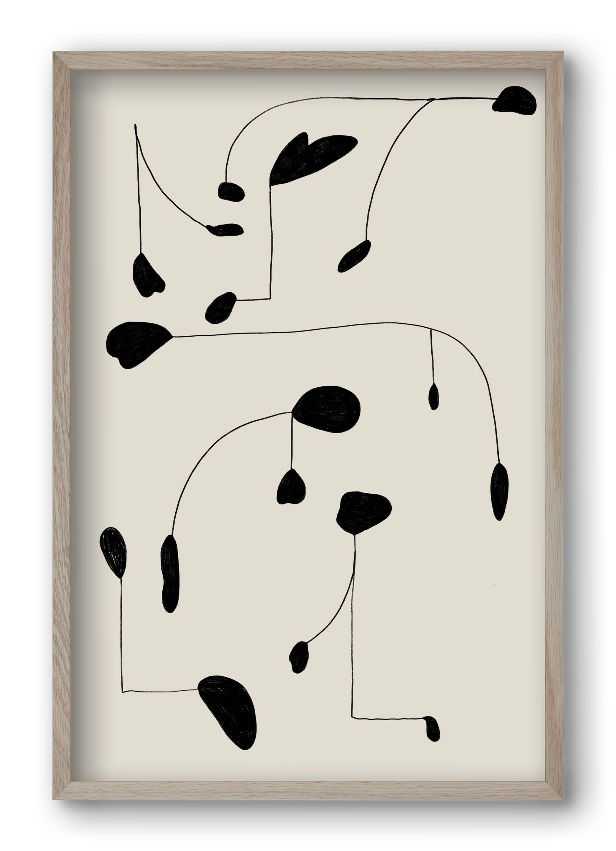 Mobile, 40x60 cm (40x60 cm), Tölgy keret