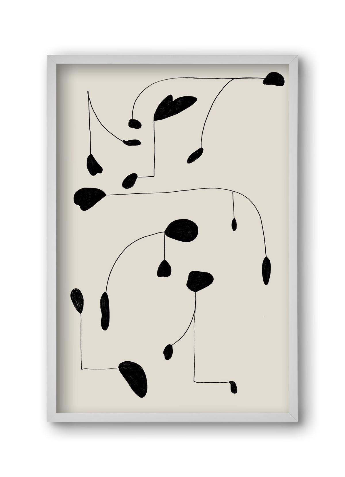 Mobile, 30x45 cm (30x45 cm), Fehér keret