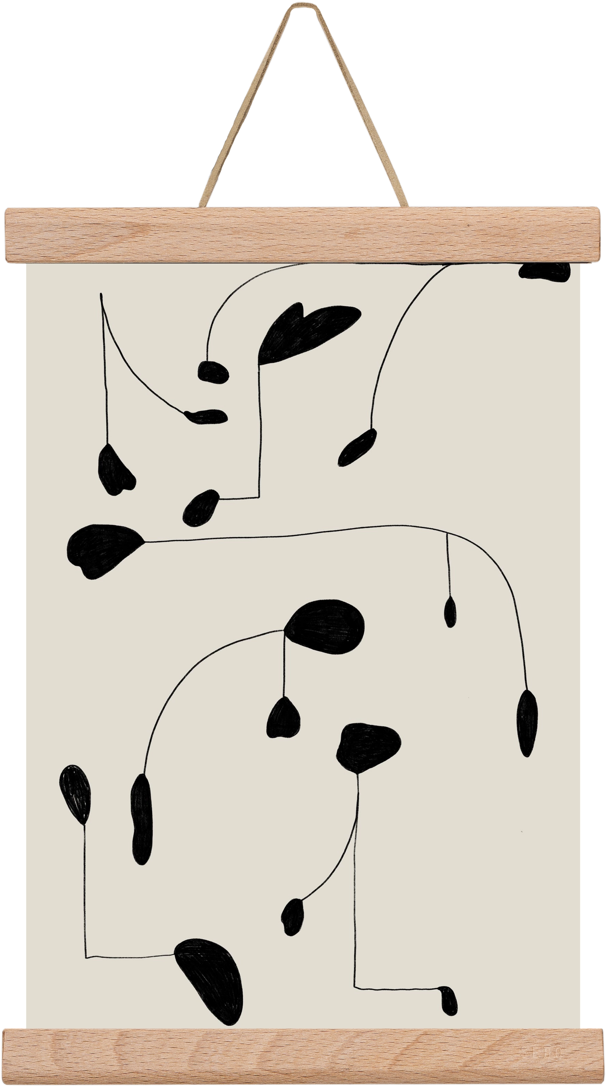 Mobile, 20x30 cm (20x30 cm), Tölgy akasztó