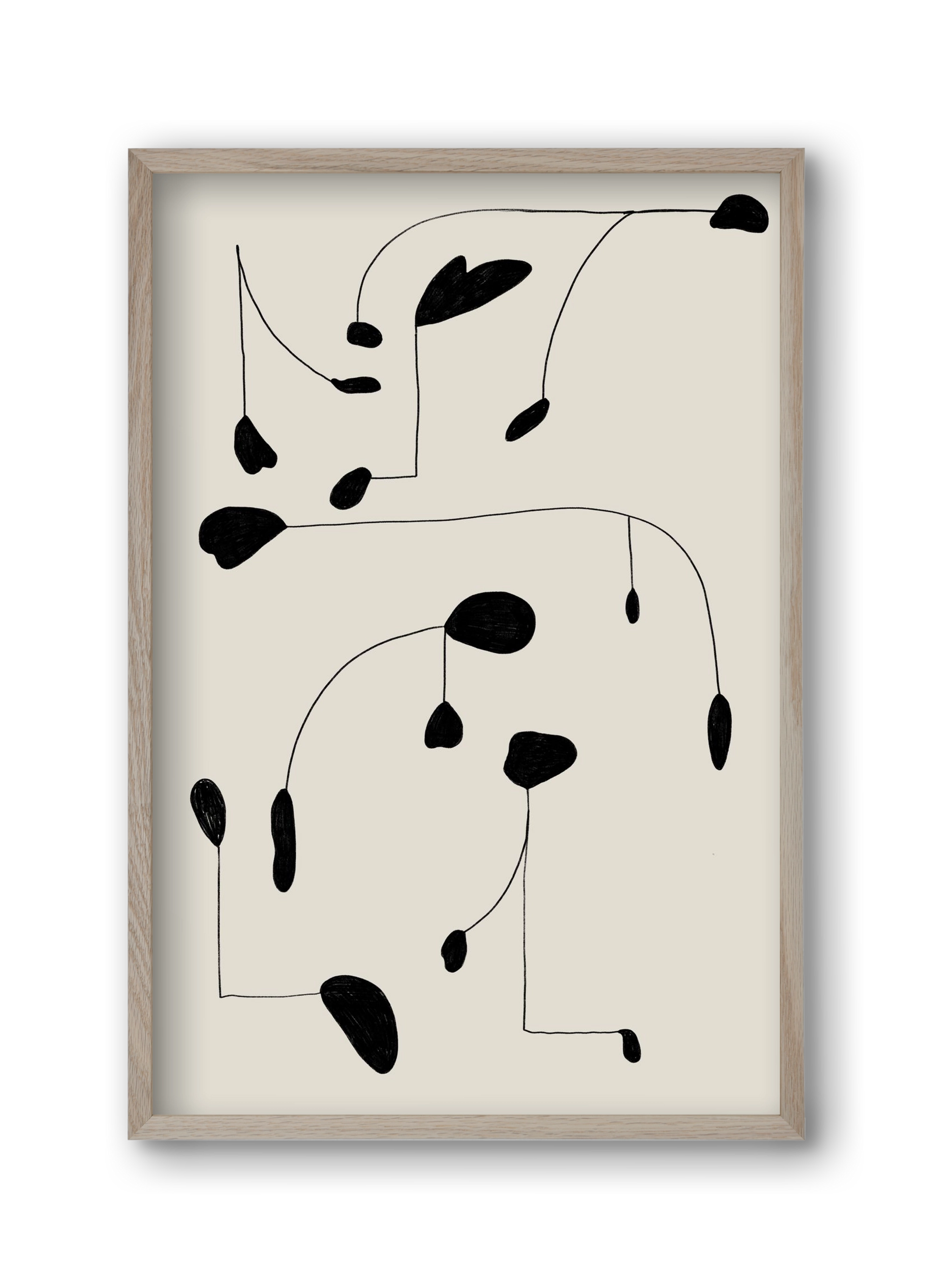 Mobile, 30x45 cm (30x45 cm), Tölgy keret