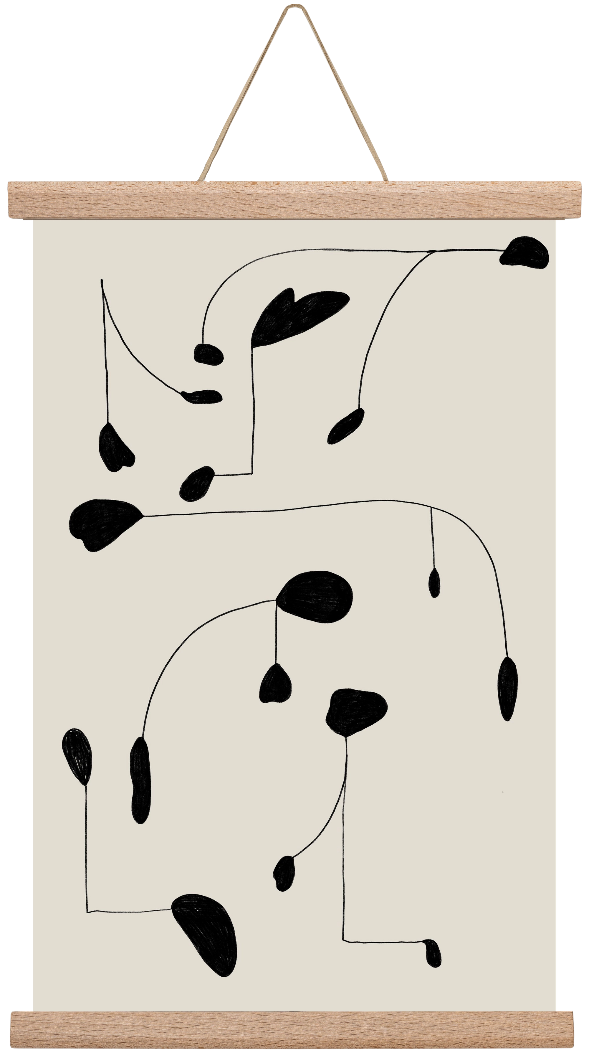 Mobile, 30x45 cm (30x45 cm), Tölgy akasztó