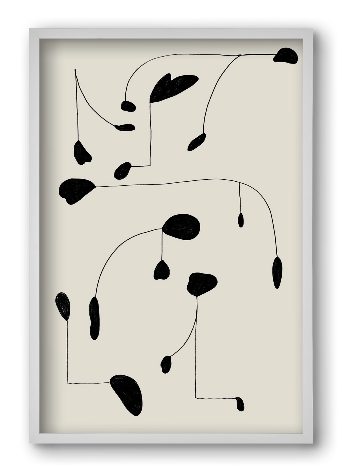 Mobile, 40x60 cm (40x60 cm), Fehér keret