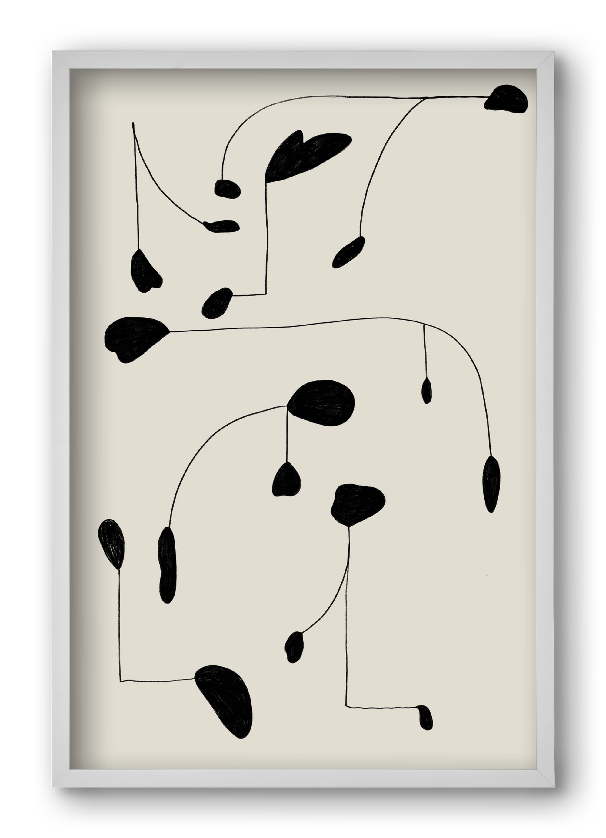 Mobile, 40x60 cm (40x60 cm), Fehér keret