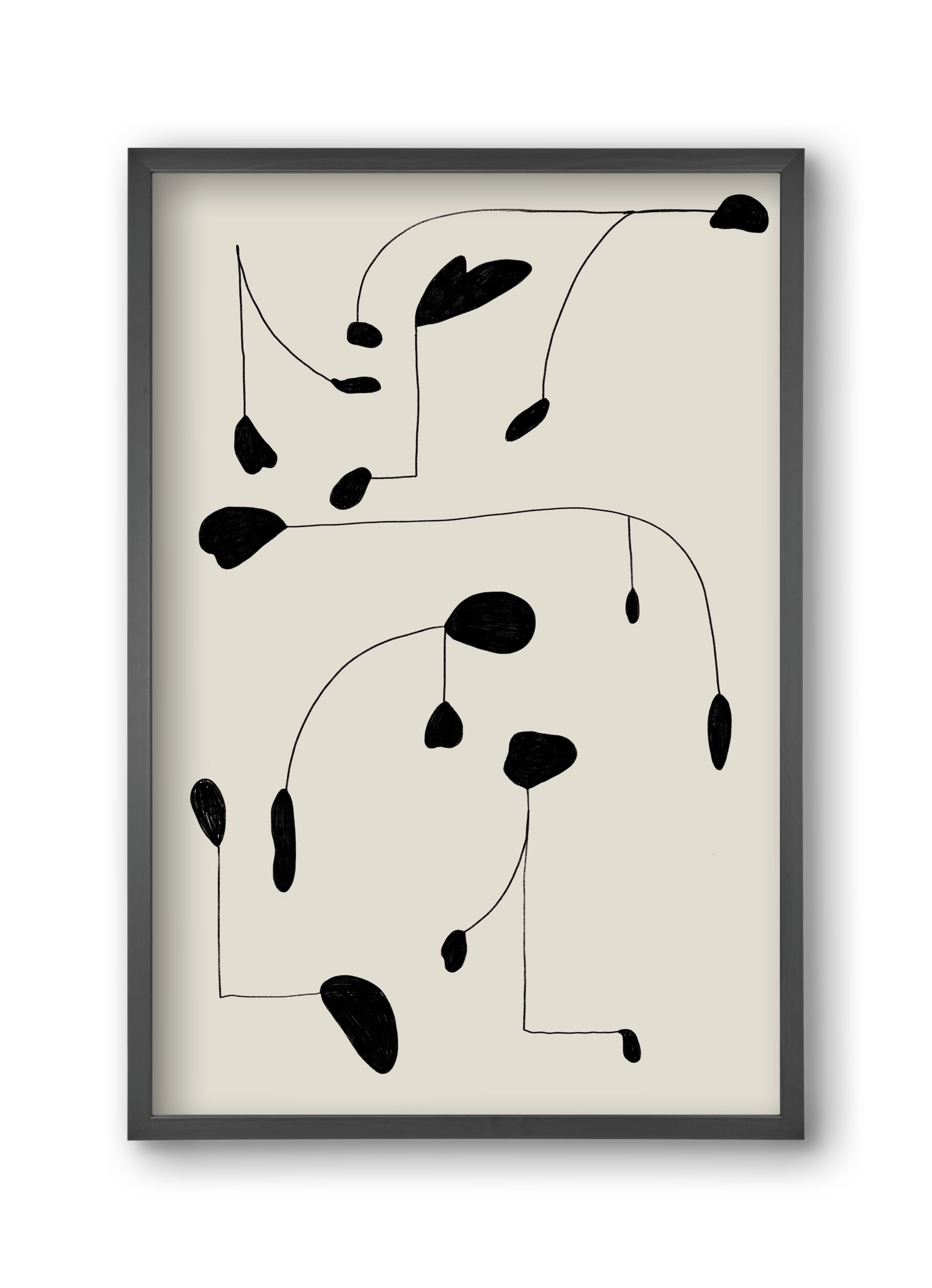 Mobile, 30x45 cm (30x45 cm), Fekete keret