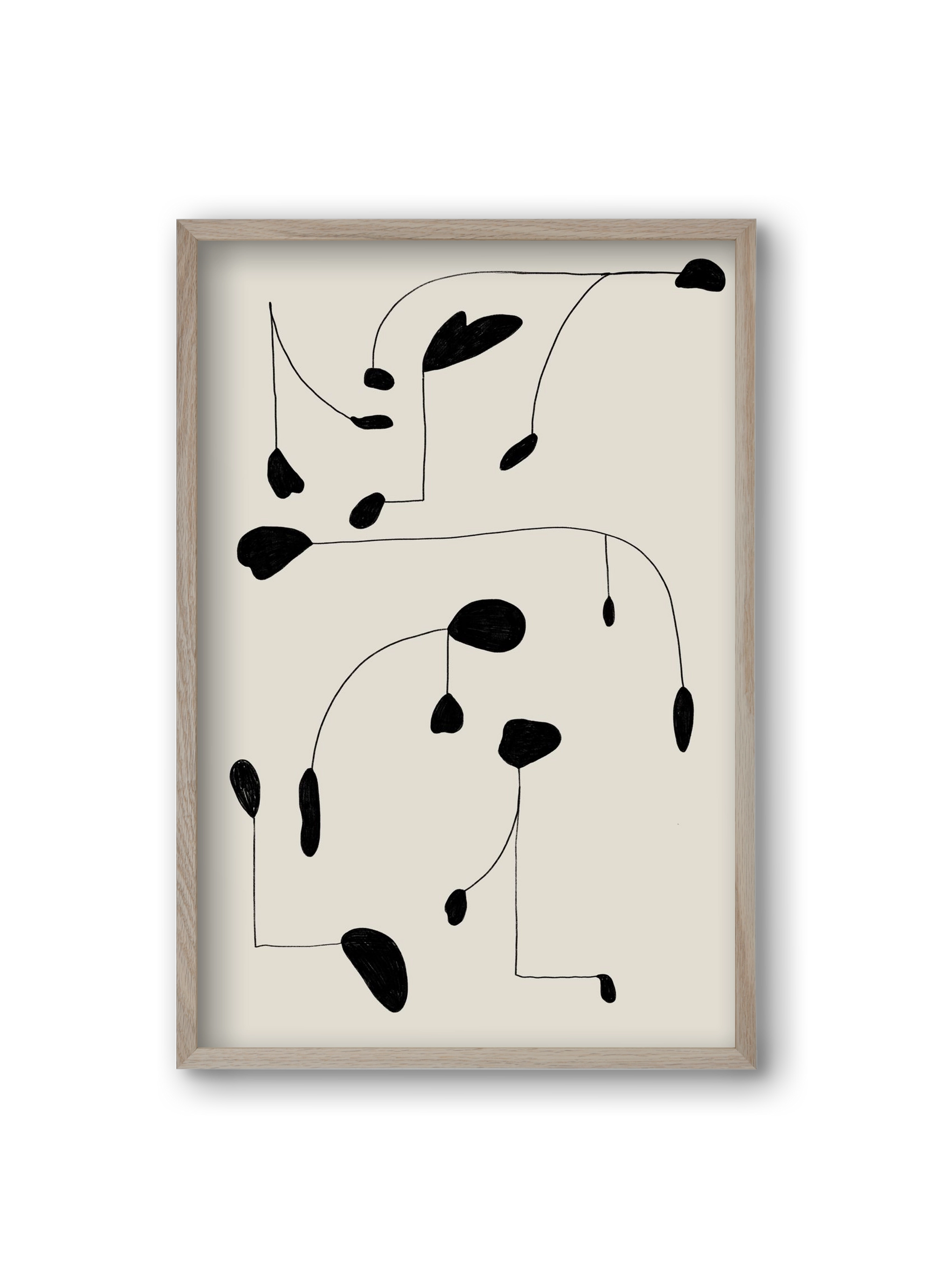 Mobile, 20x30 cm (20x30 cm), Tölgy keret