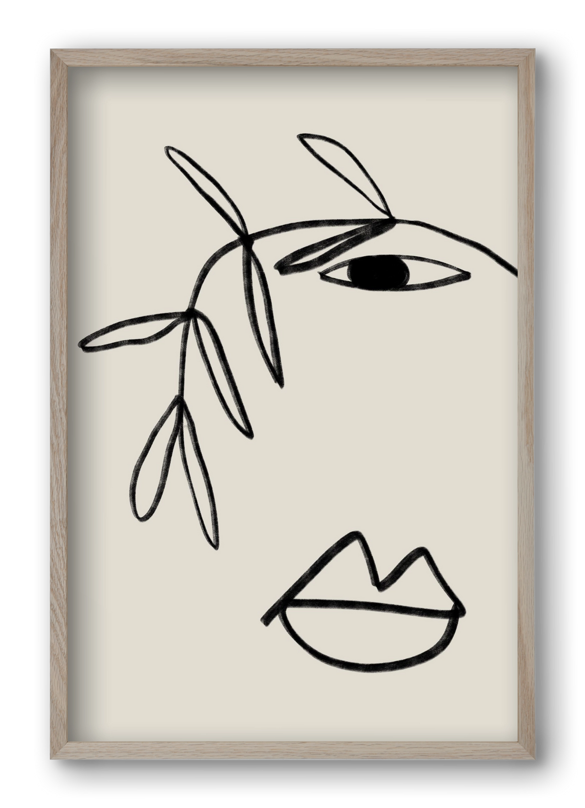 Plant Portrait, 40x60 cm (40x60 cm), Tölgy keret