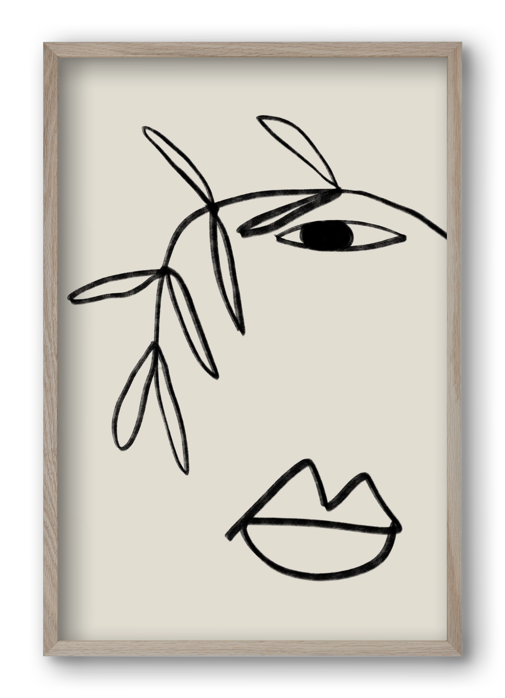 Plant Portrait, 40x60 cm (40x60 cm), Tölgy keret