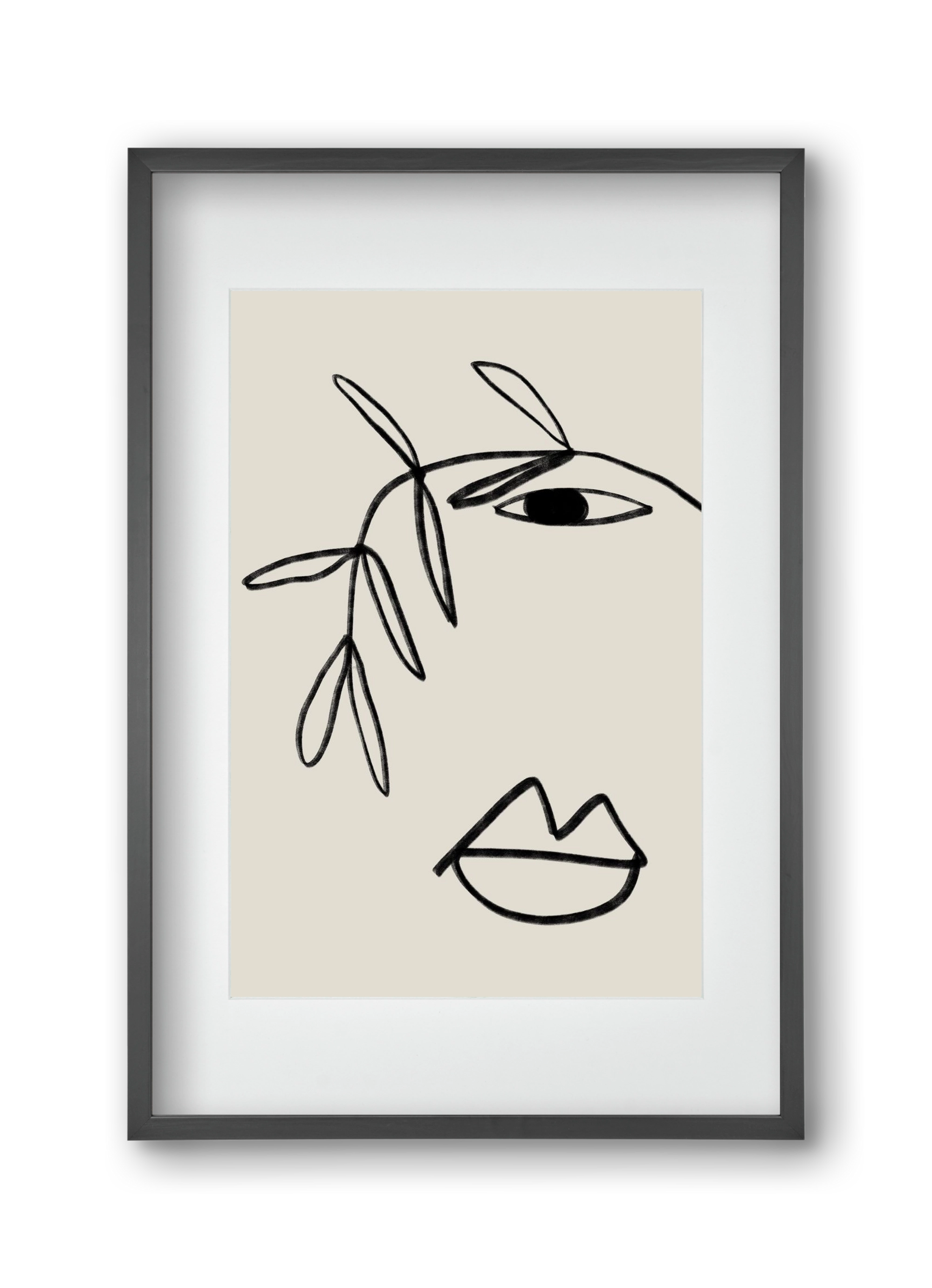 Plant Portrait, 30x45 cm (20x30 cm), Fekete keret, paszpartuval